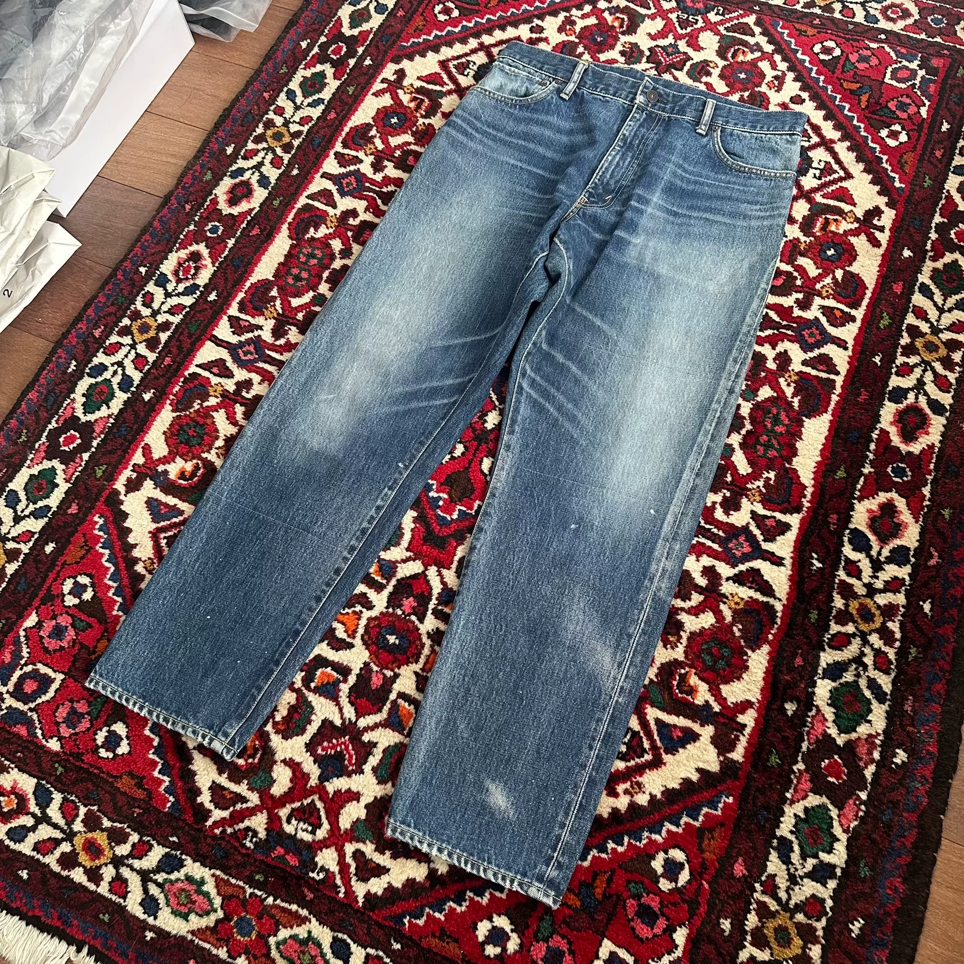 VISVIM JOURNEYMAN 3 TACKED DMGD PANTS — label