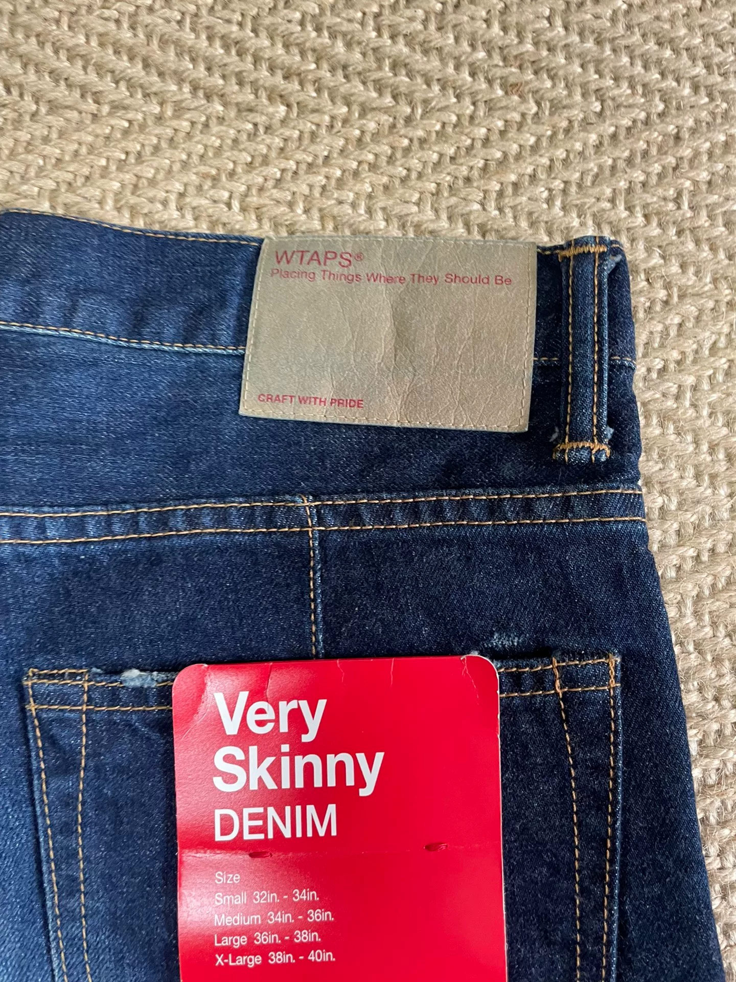 WTAPS 15FW Very Skinny Jeans — label