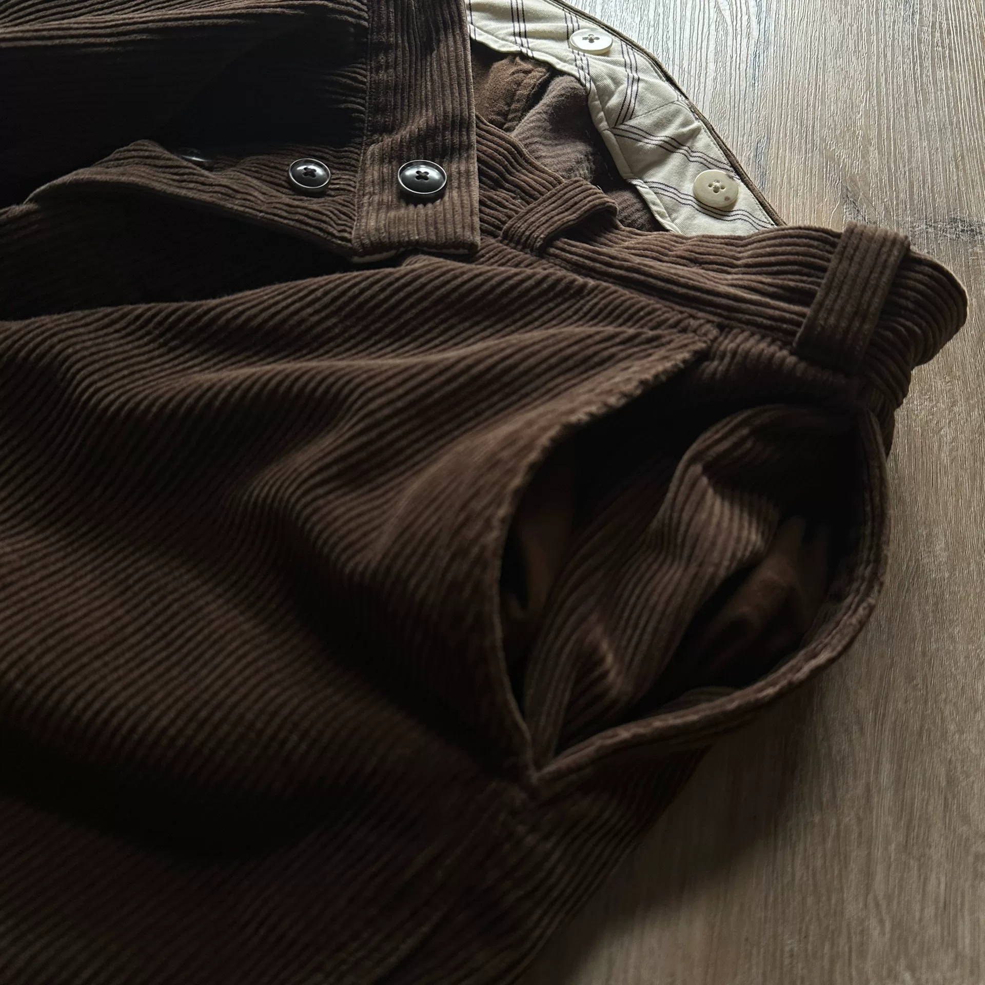 OLD JOE Distressed Corduroy Pants — back