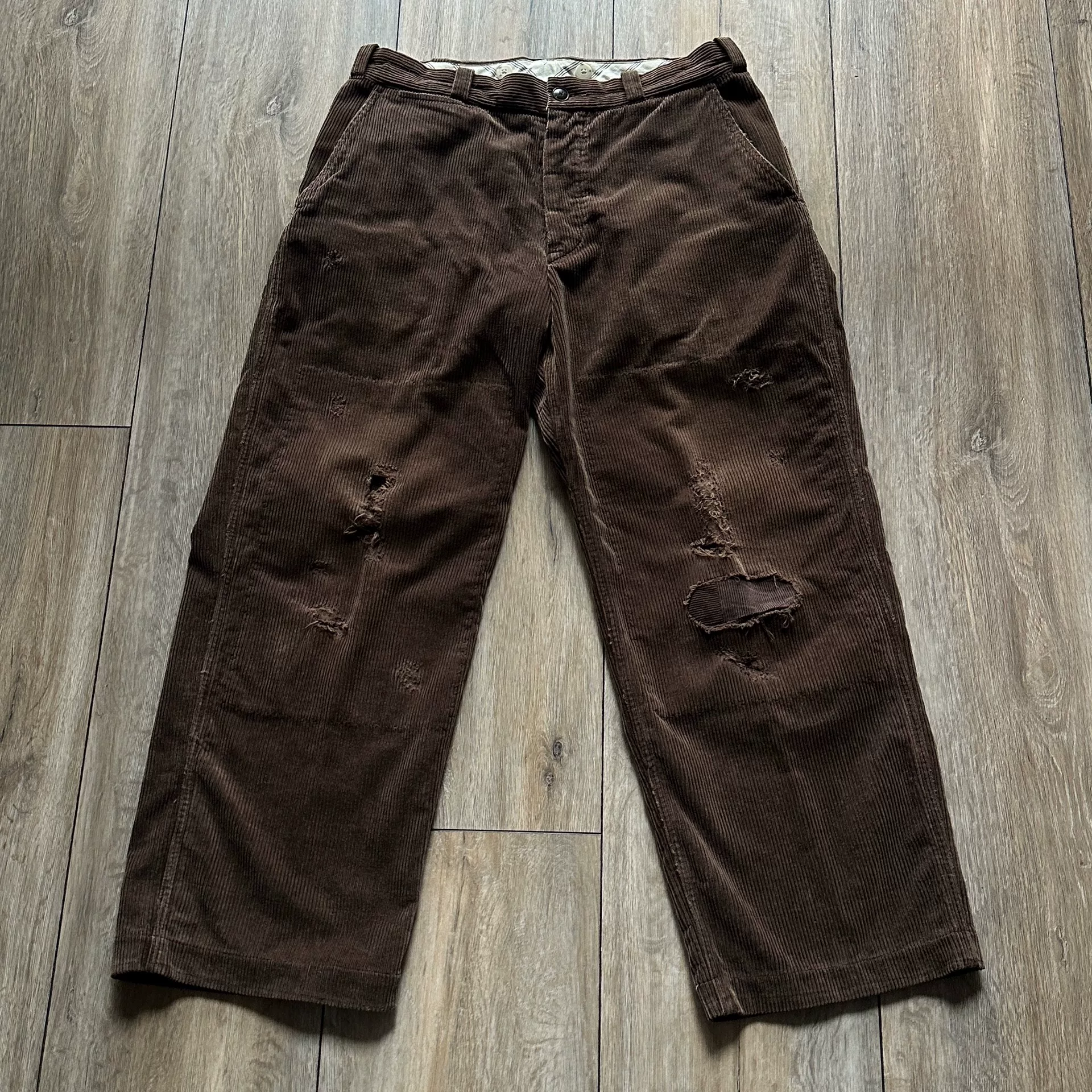 OLD JOE Distressed Corduroy Pants