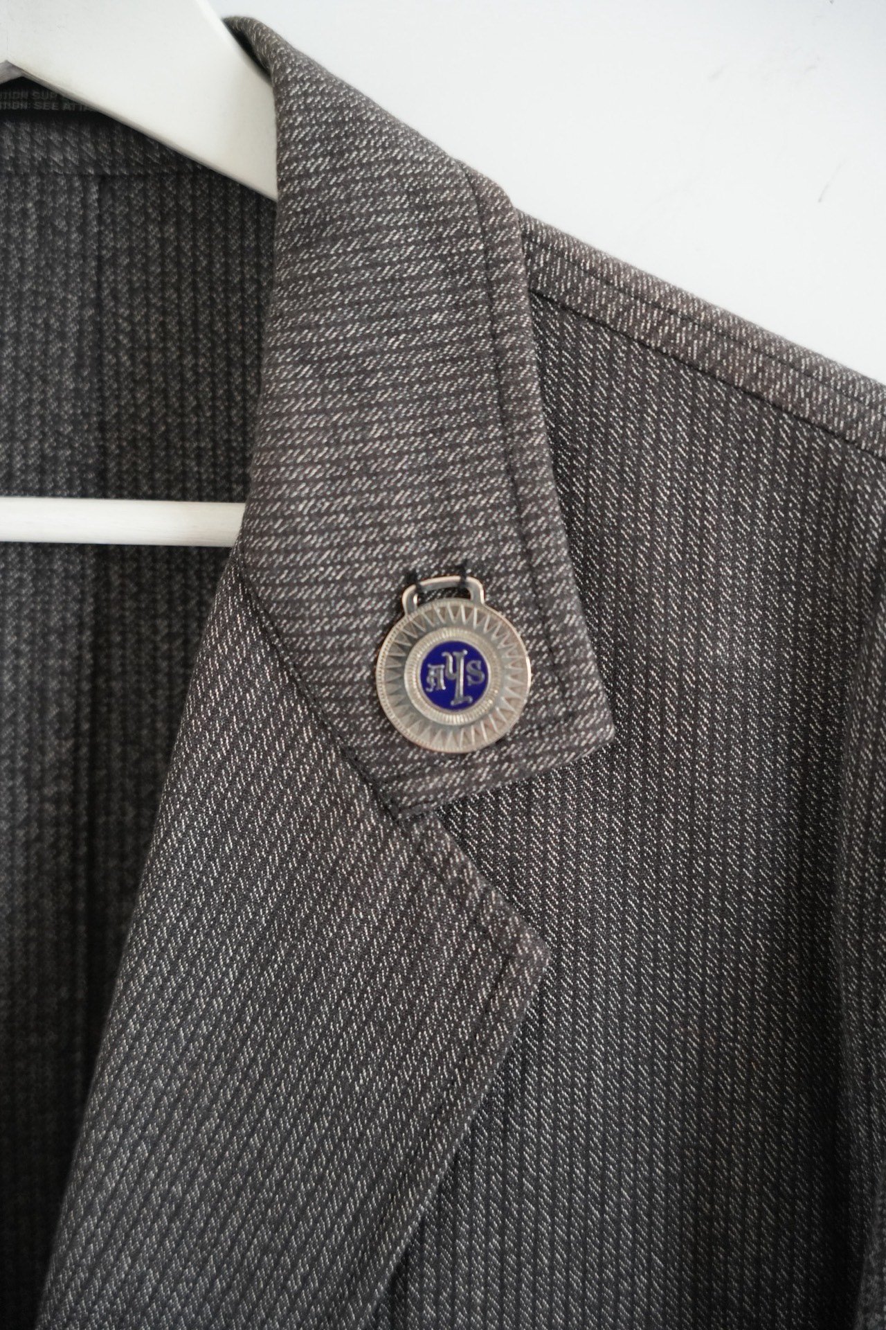 Yohji Yamamoto 2010 SS Gray Stripe Blazer — back