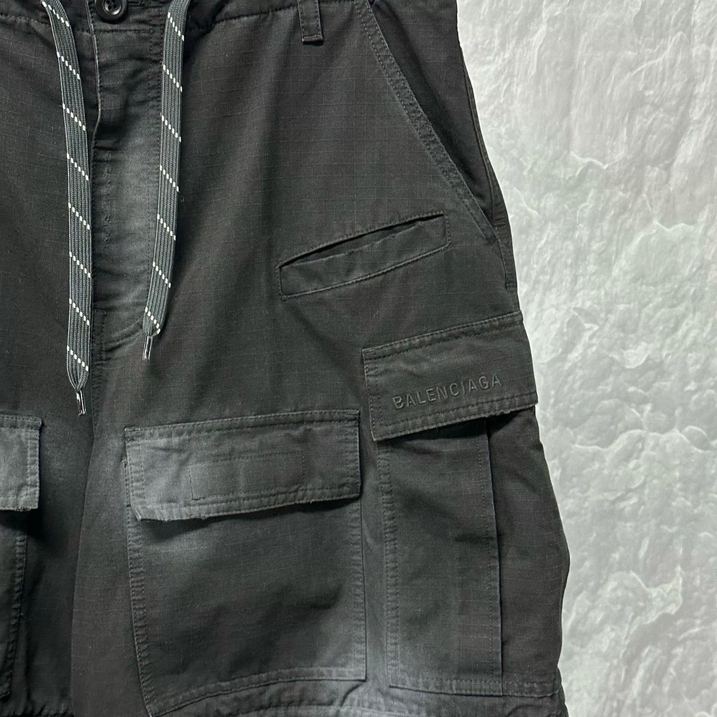 Balenciaga SS24 Washed Loose Denim Pants — detail
