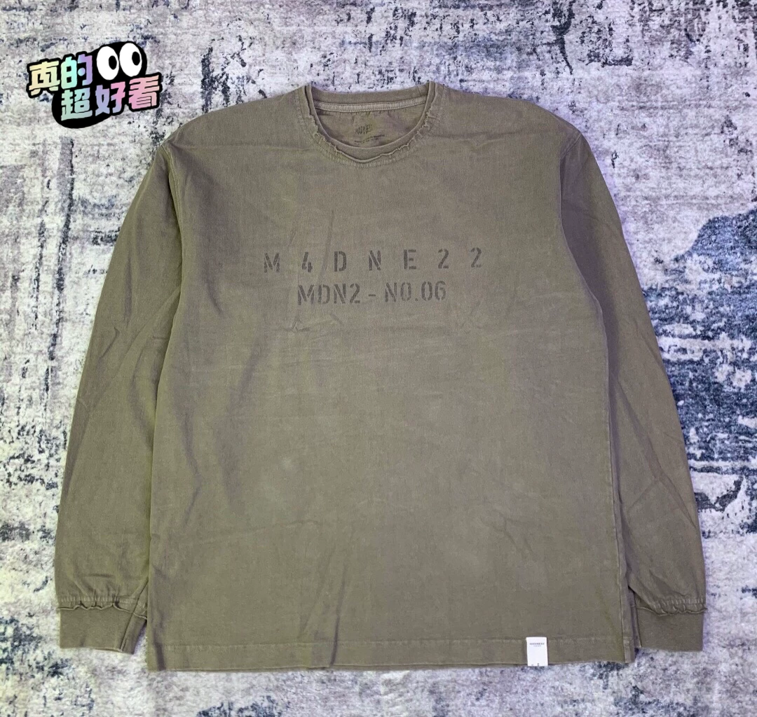 MADNESS Washed Stencil Long Sleeve Tee — front