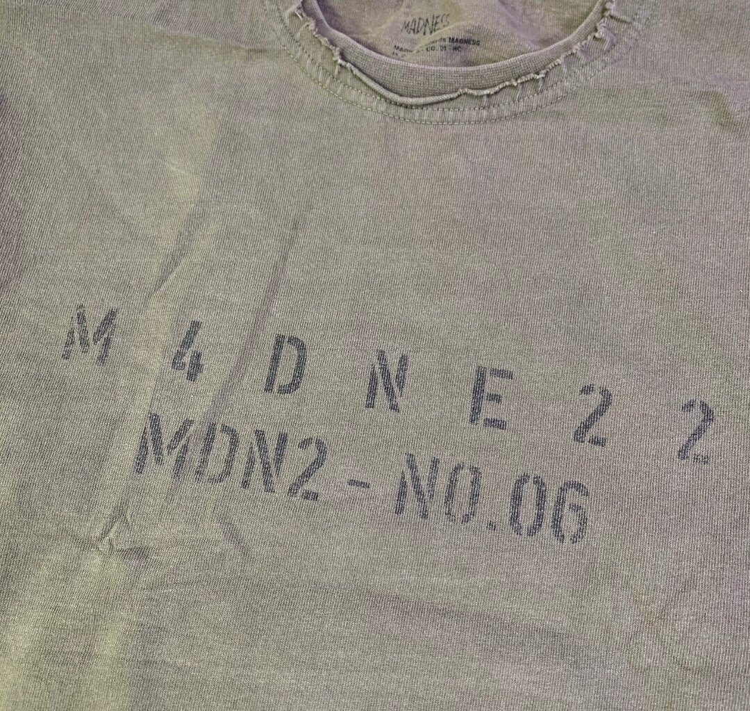MADNESS Washed Stencil Long Sleeve Tee — back
