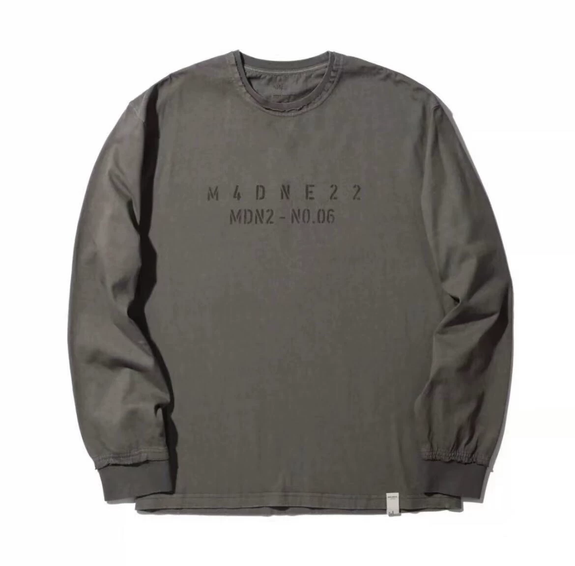 MADNESS Washed Stencil Long Sleeve Tee