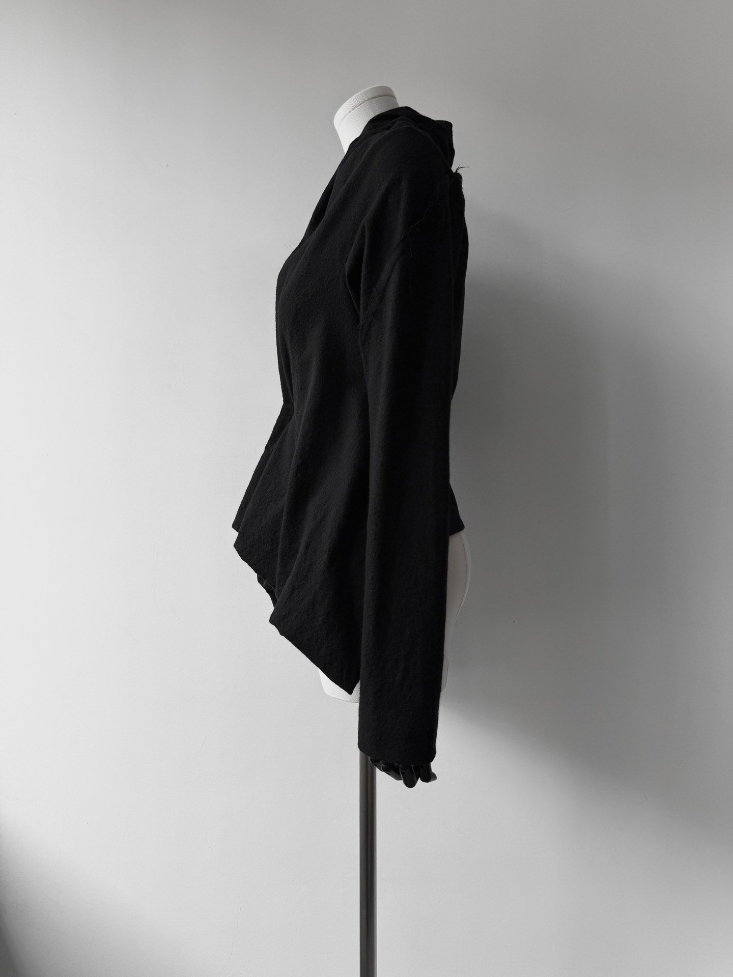 Yohji Yamamoto 24AW Asymmetric Wool Jacket — back