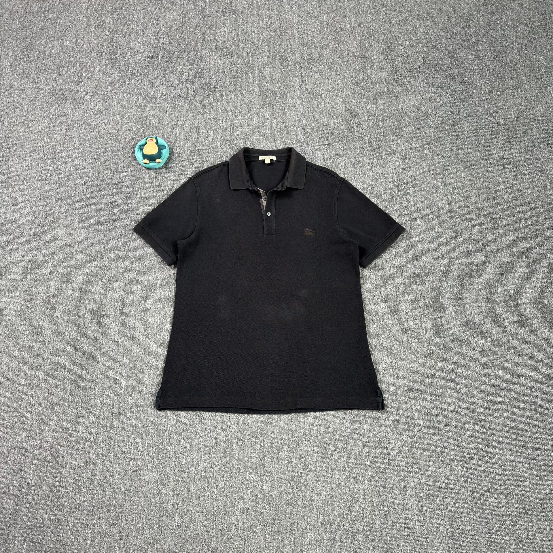 Burberry Black Short-Sleeve Chest Logo Polo