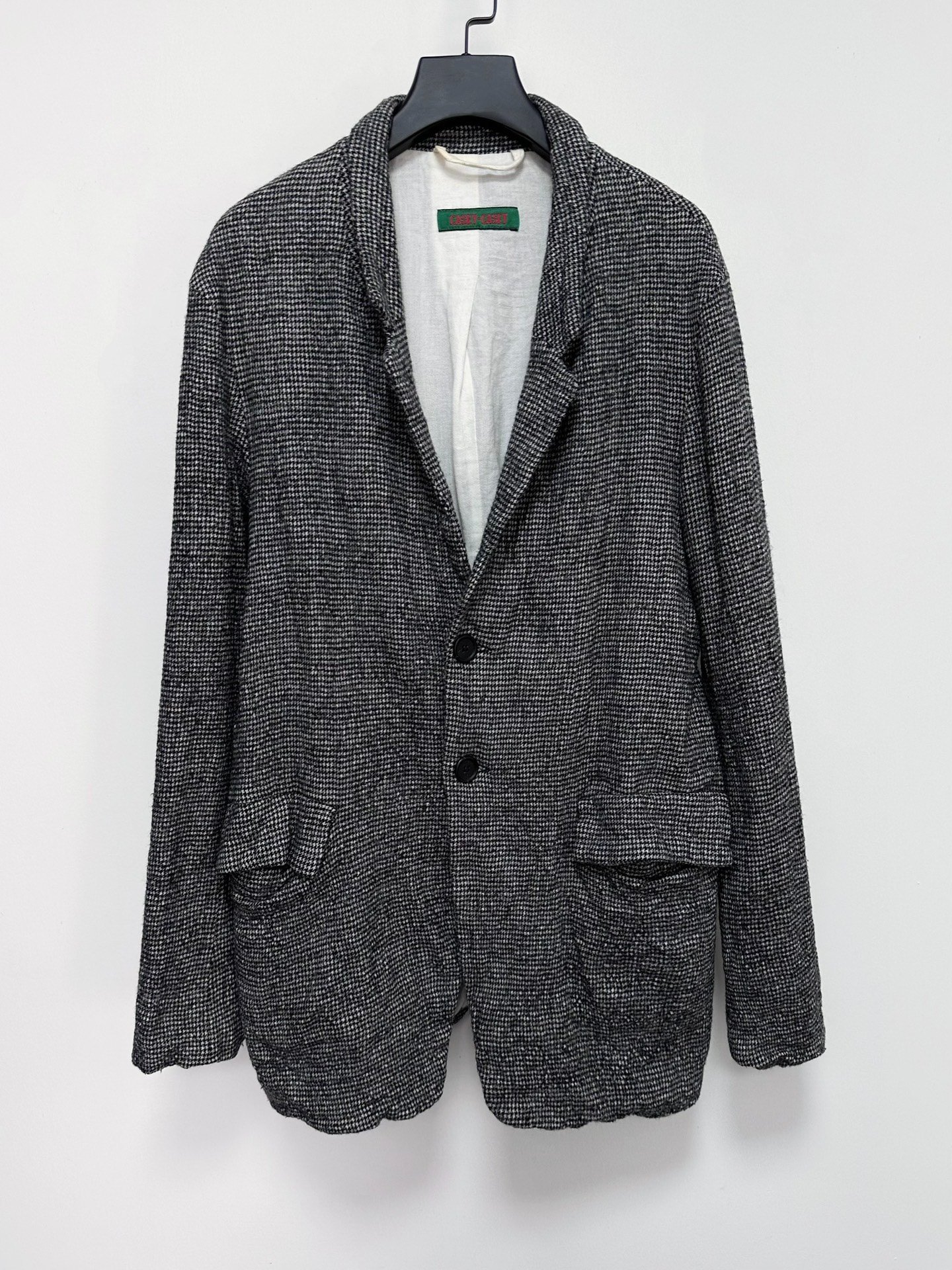 Casey Casey Felted Wool Houndstooth Coat