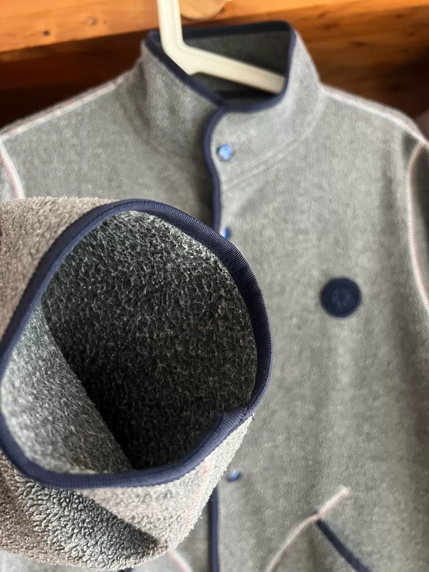 Porter Classic Gray Fleece Jacket — back