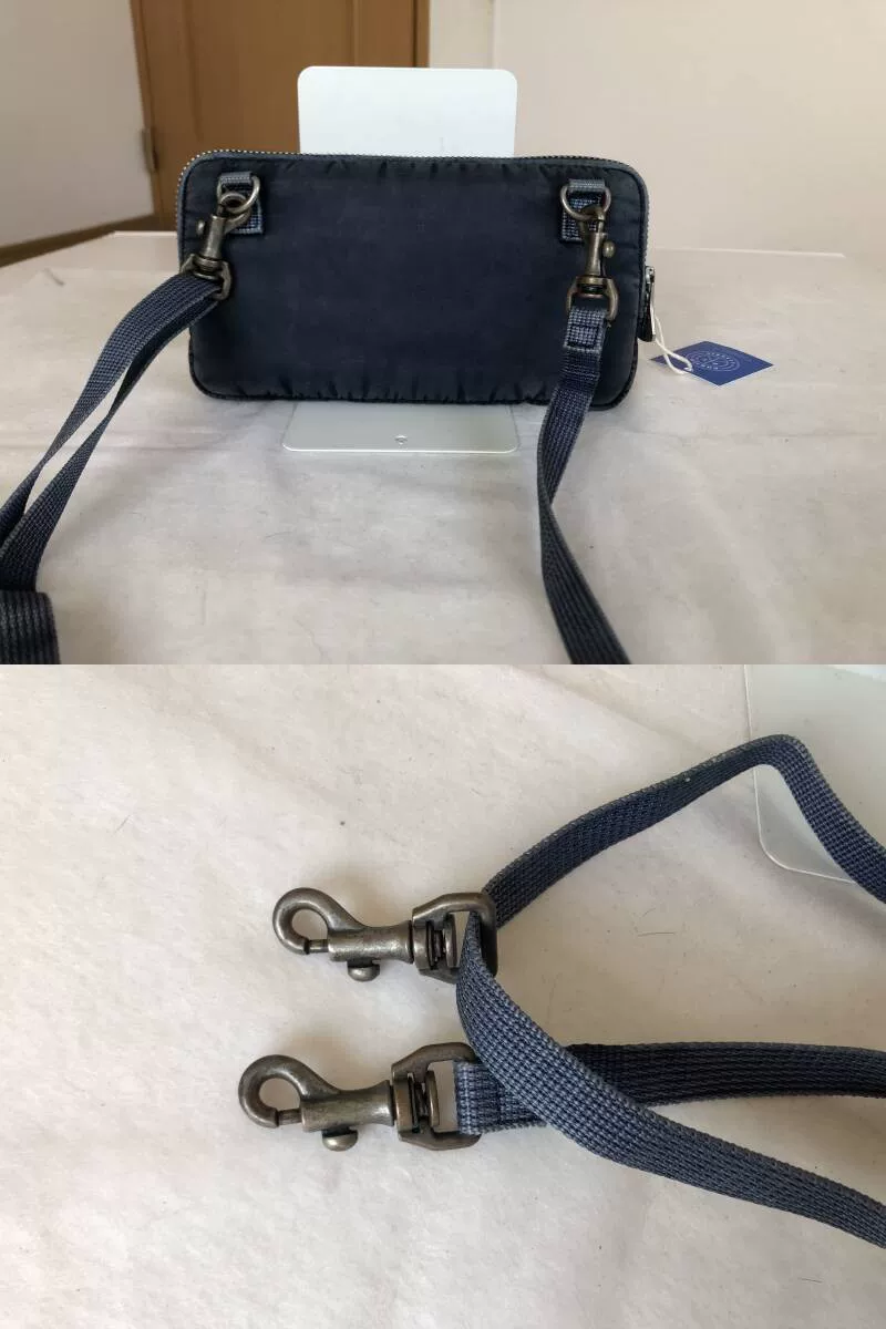 PORTER CLASSIC Super Nylon 2way Bag — label