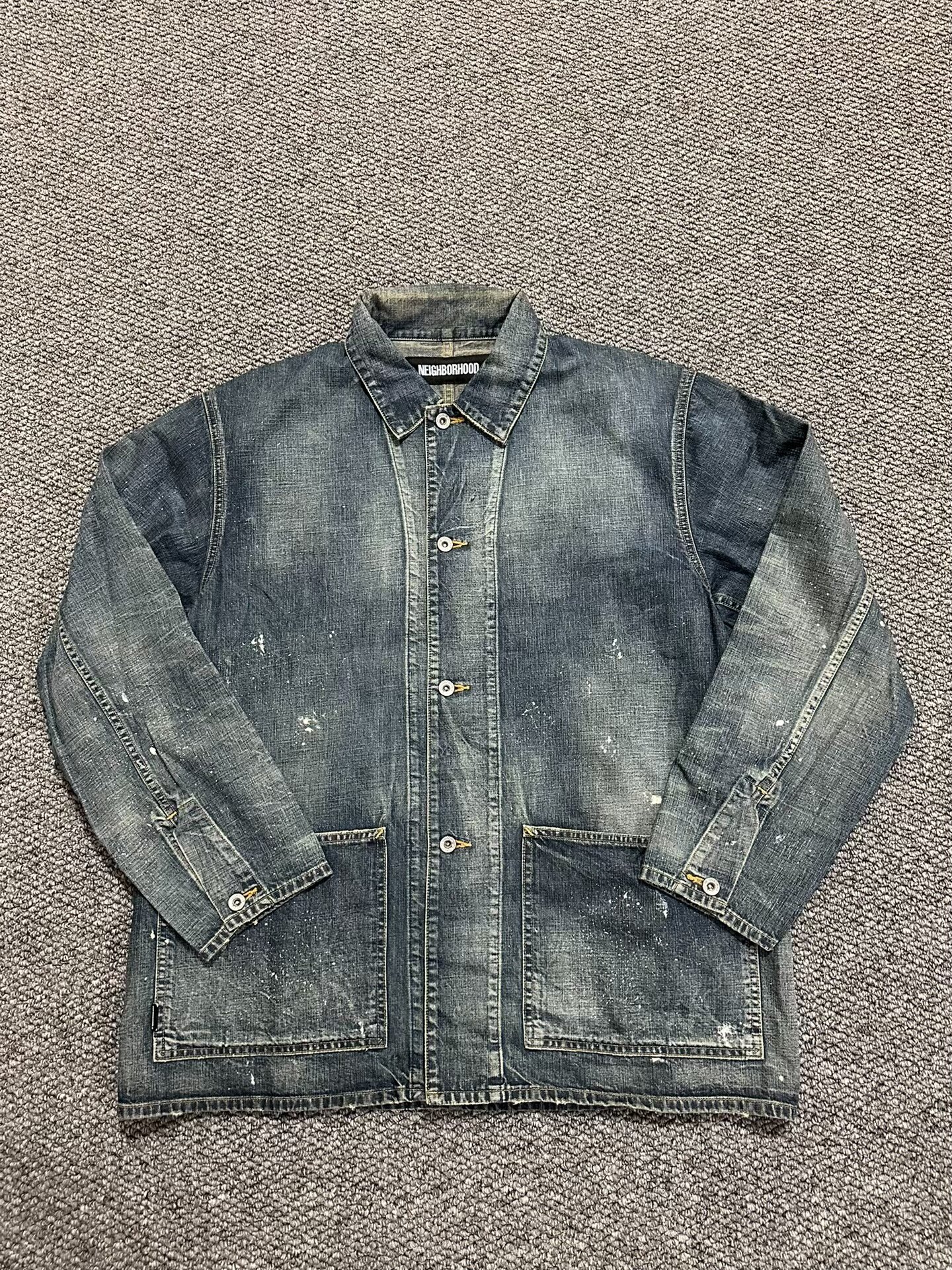 Neighborhood Coverall Splatter Denim Jacket