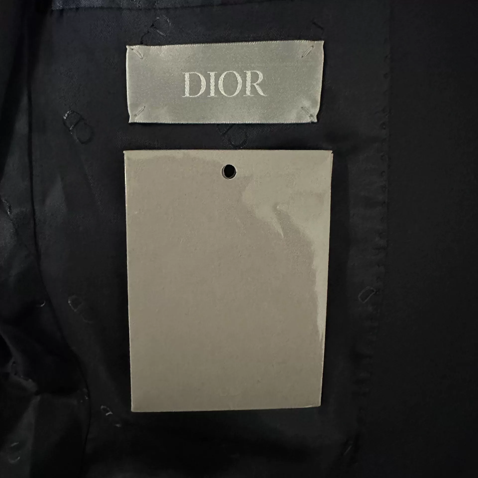 Dior Wool Ribbon Logo Suit Jacket — back