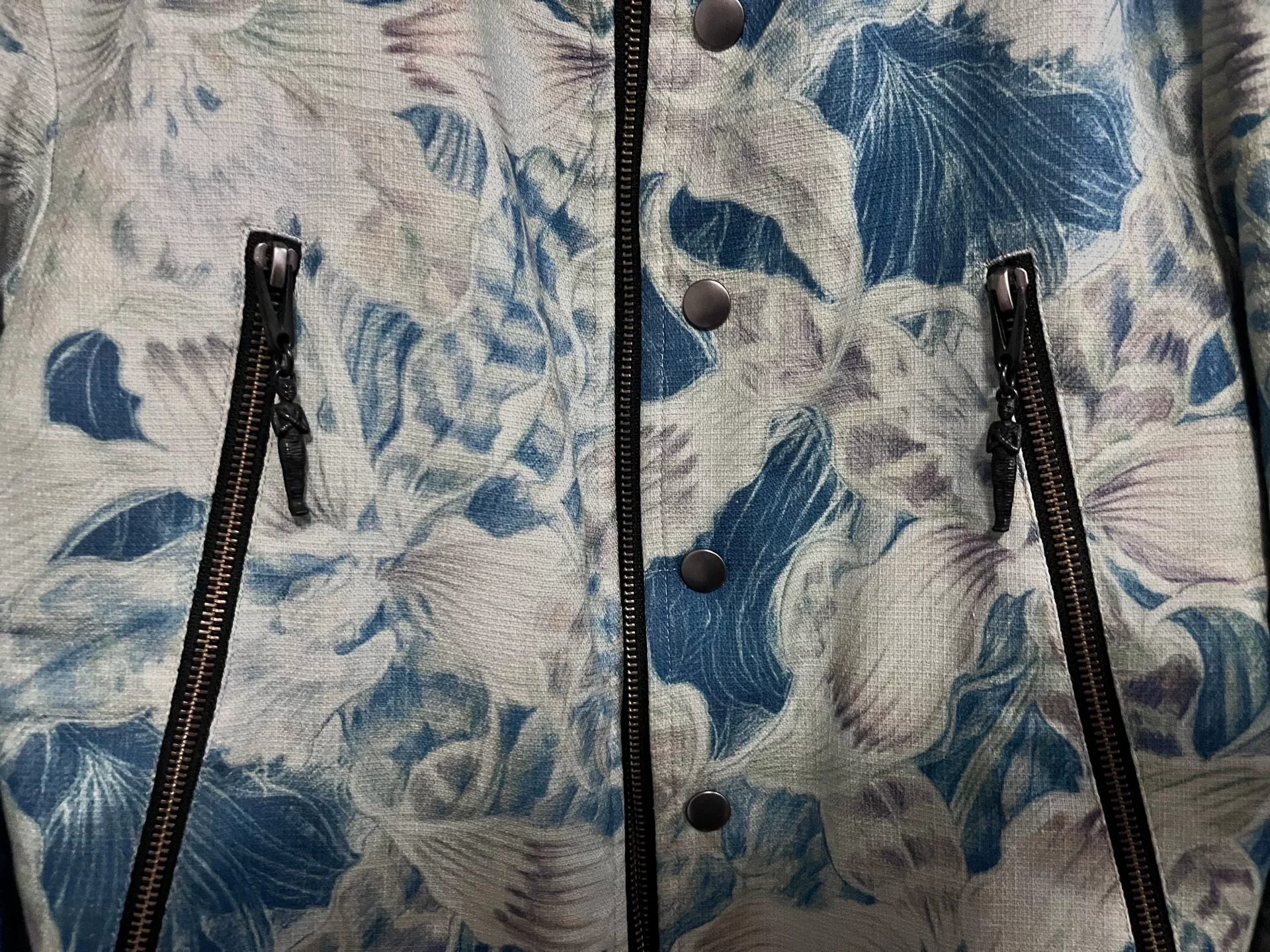 Yohji Yamamoto 14AW Floral Biker Jacket — detail