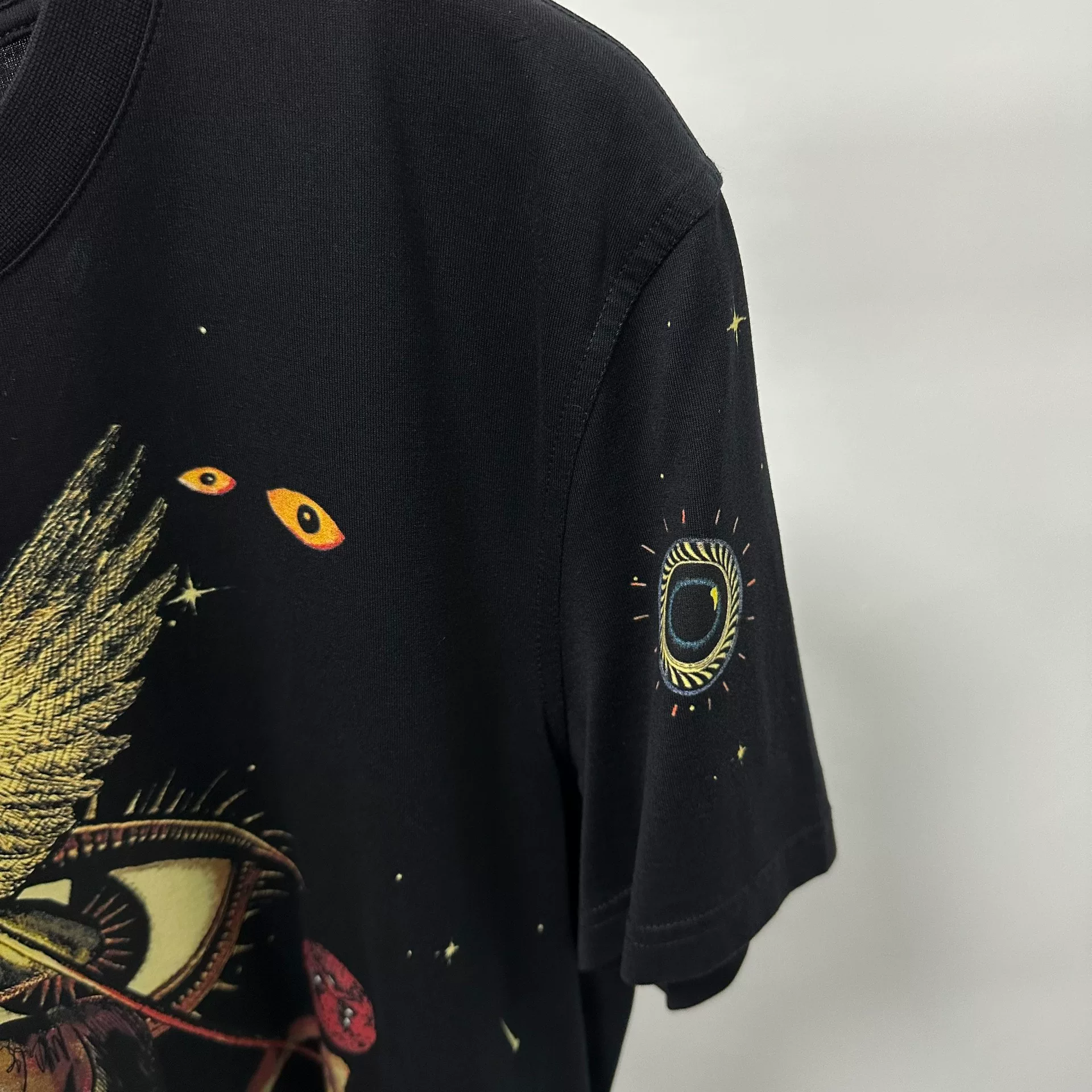 Givenchy Angel Devil Graphic Short-Sleeve T-Shirt — label