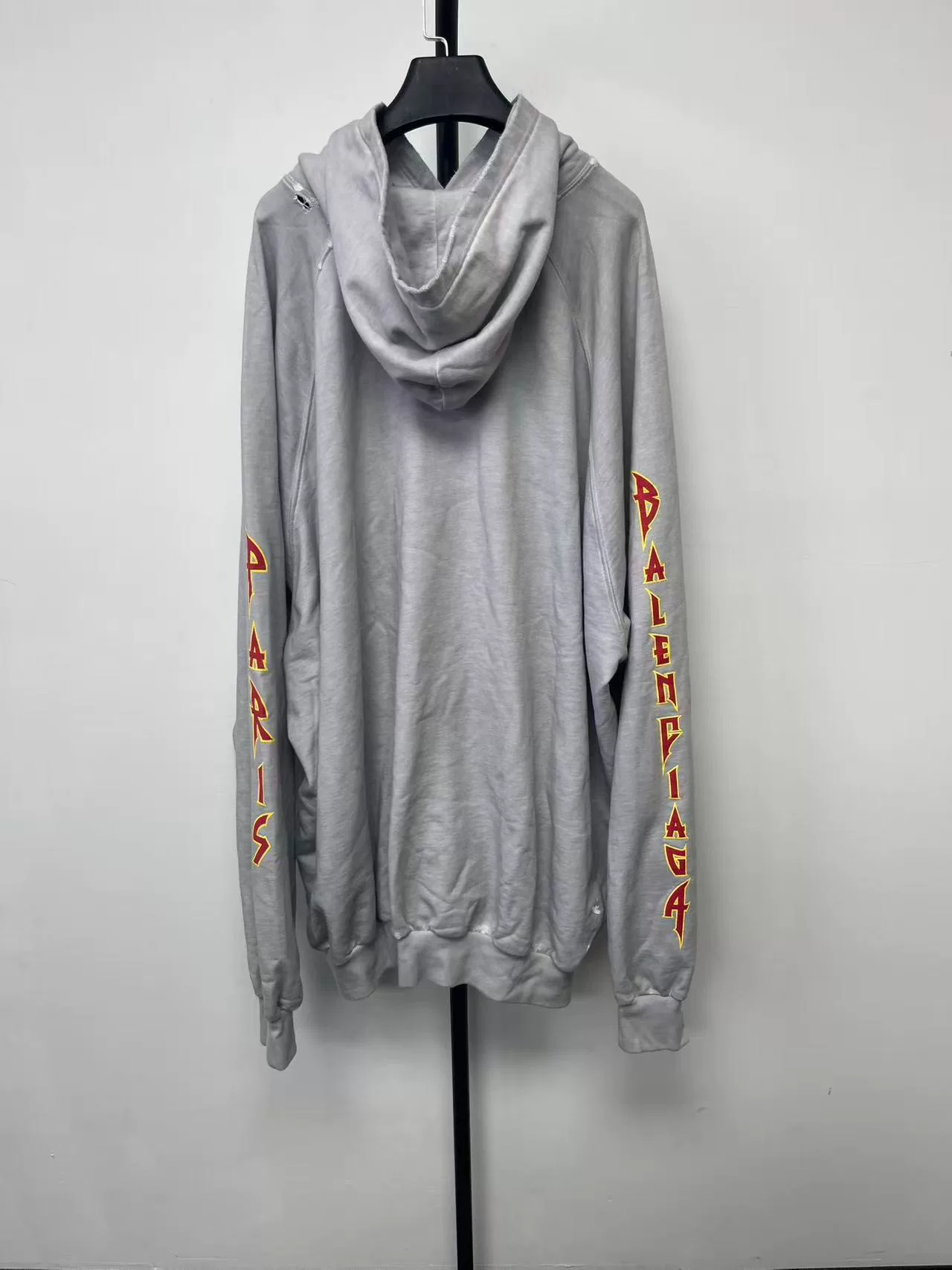 Balenciaga Logo Print Loose Hoodie — front