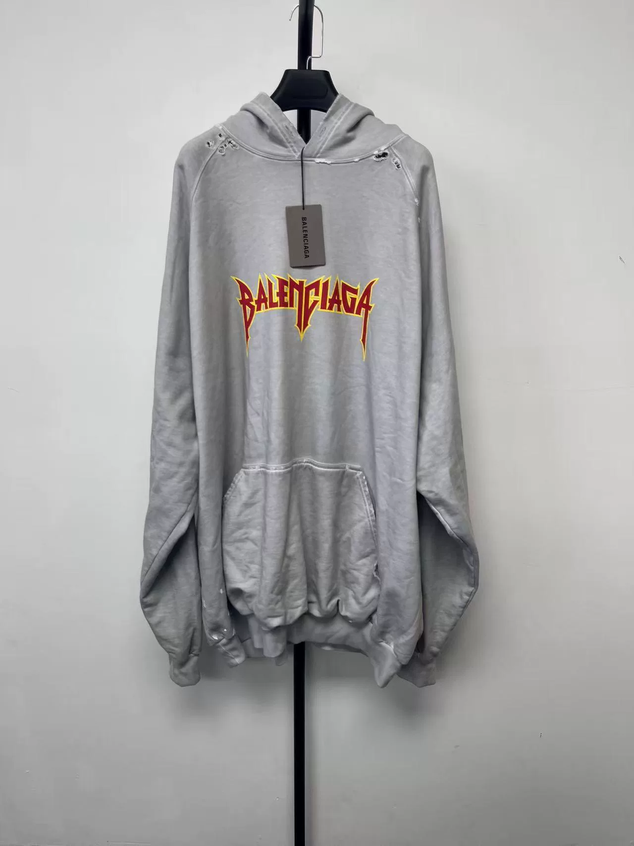 Balenciaga Logo Print Loose Hoodie