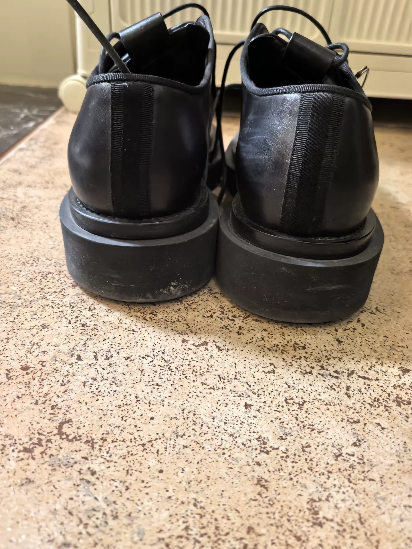 Givenchy Black Thick Sole Derby Shoes — detail