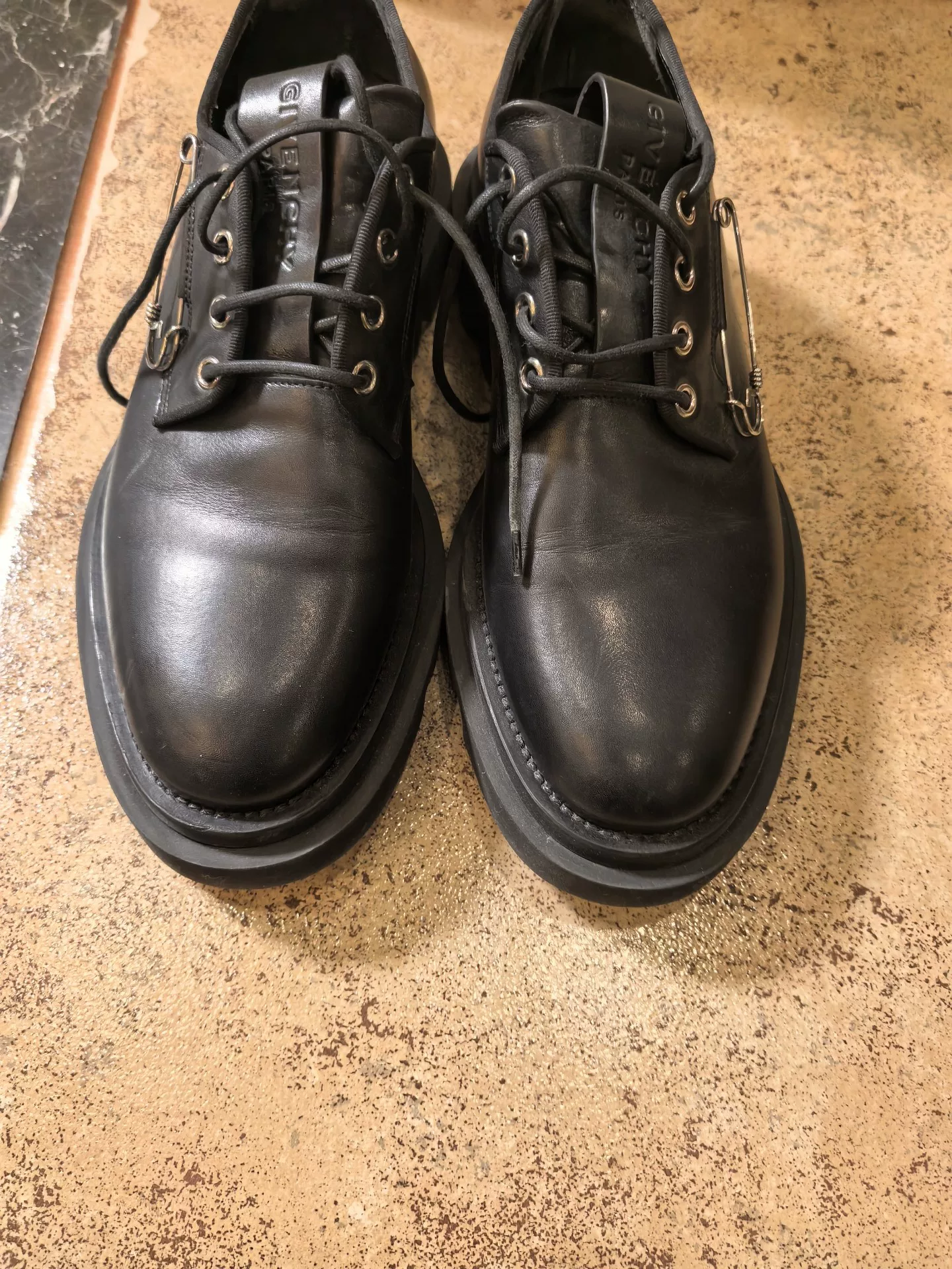 Givenchy Black Thick Sole Derby Shoes