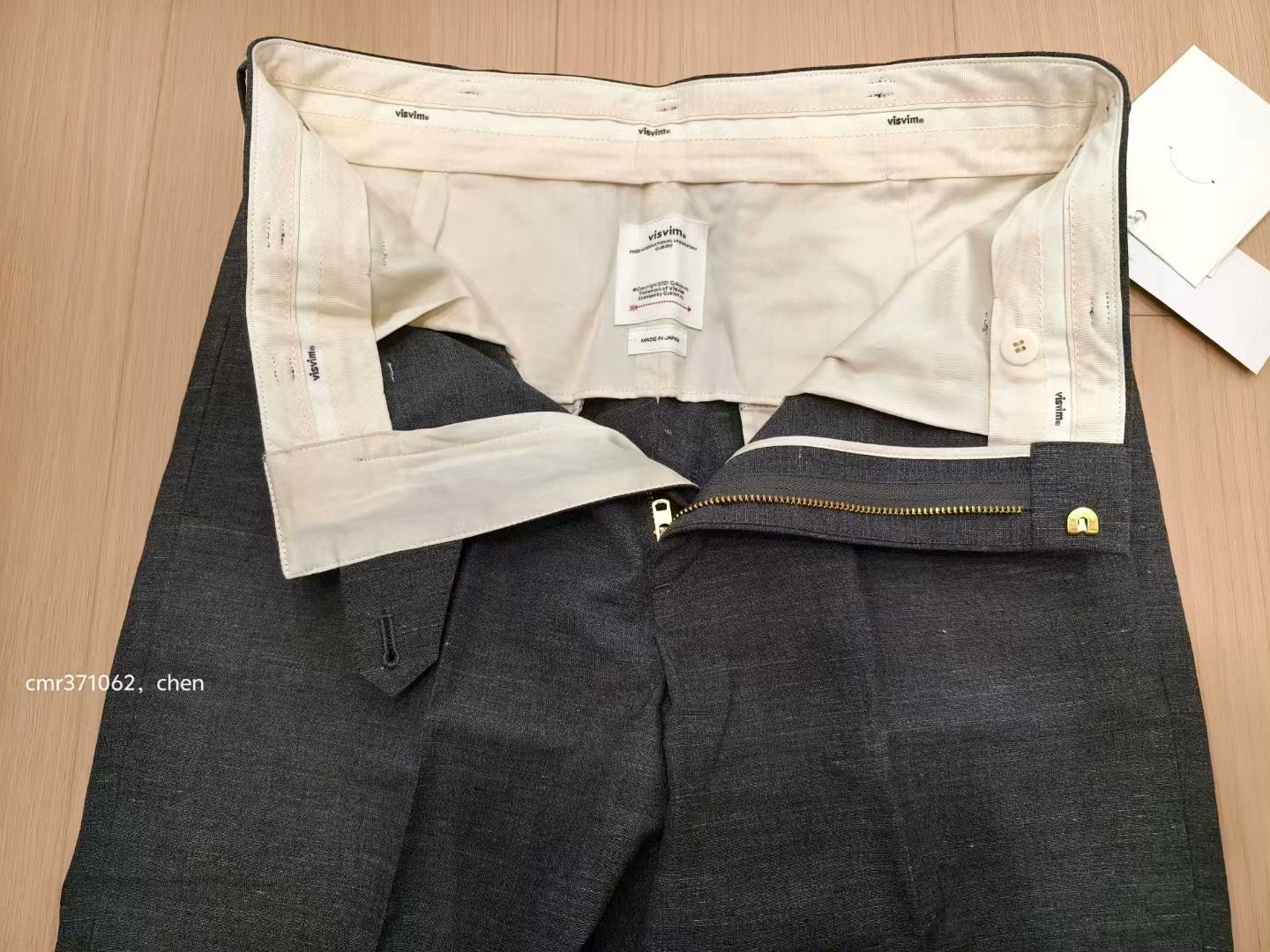 VISVIM 25SS DALTON SLACKS — label