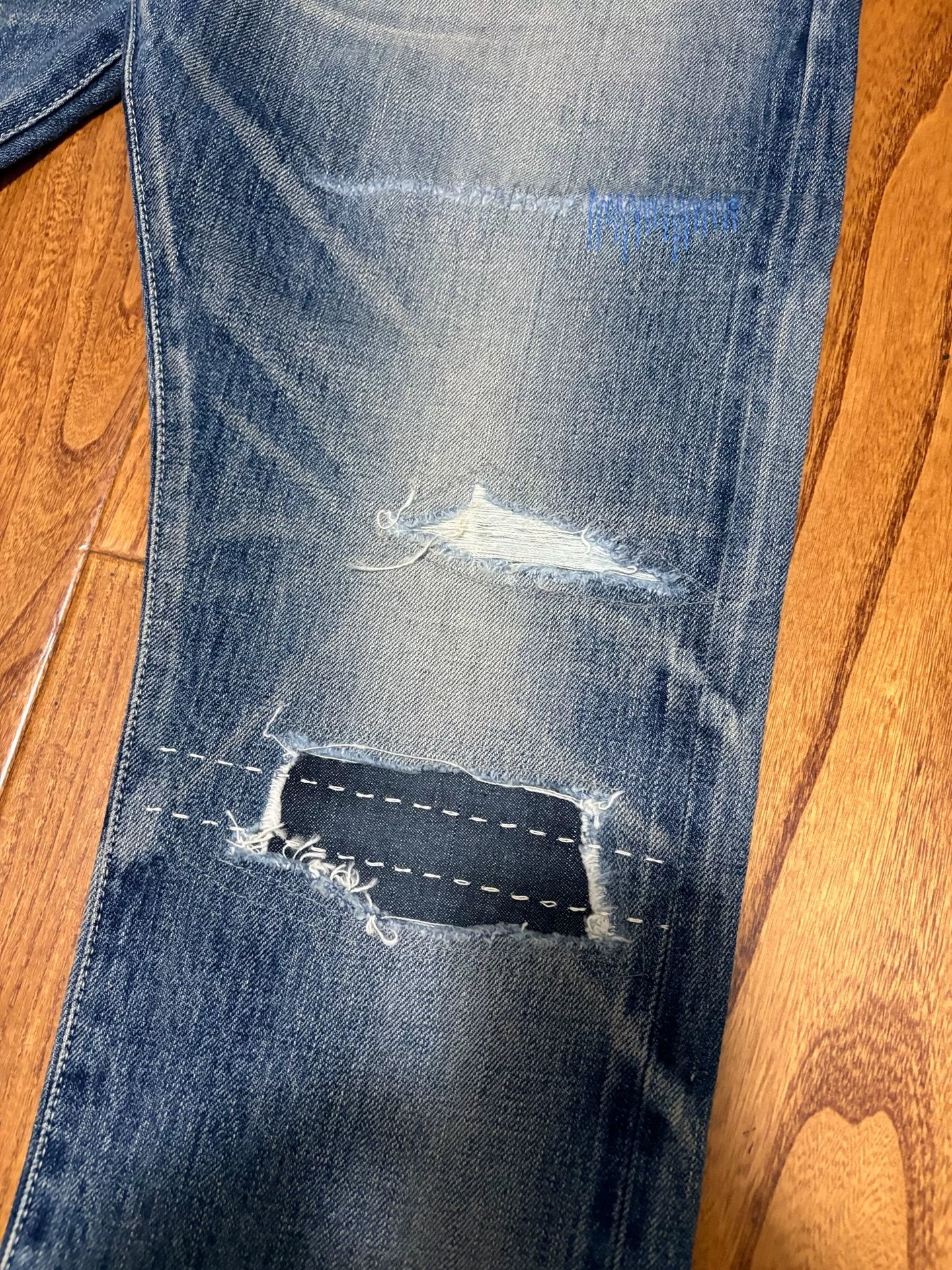 NEIGHBORHOOD CLAW MOD SAVAGE 19AW Patch Jeans — detail