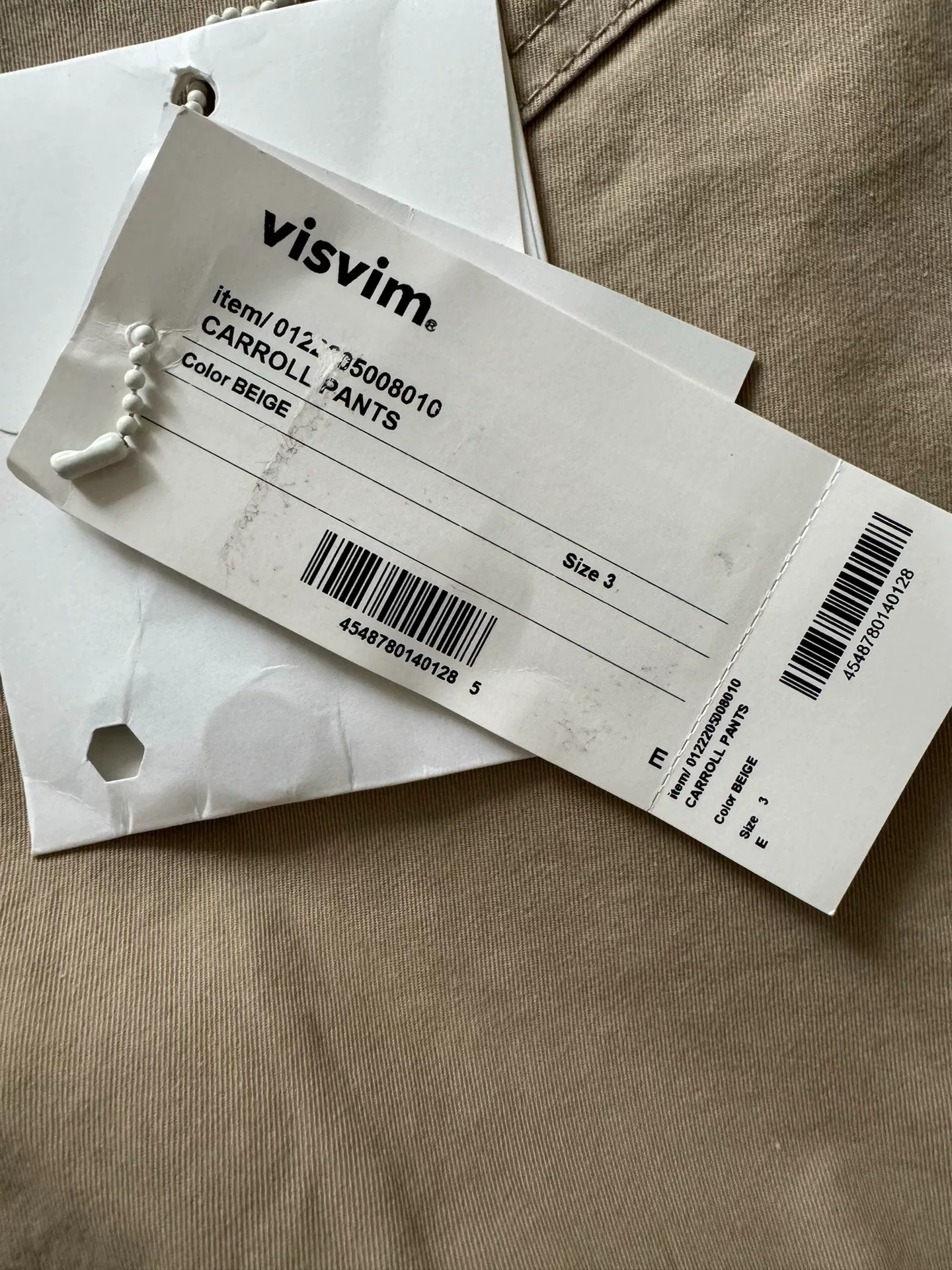 VISVIM 22AW CARROLL PANTS — detail