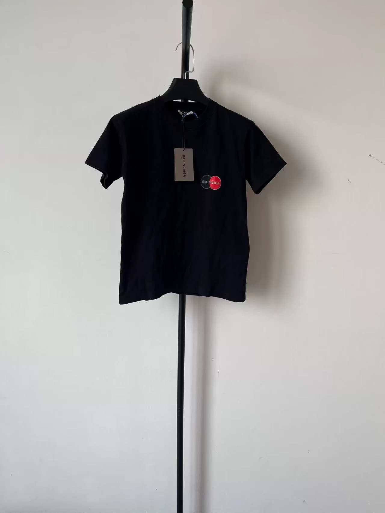 Balenciaga Logo Print Round Neck T-shirt