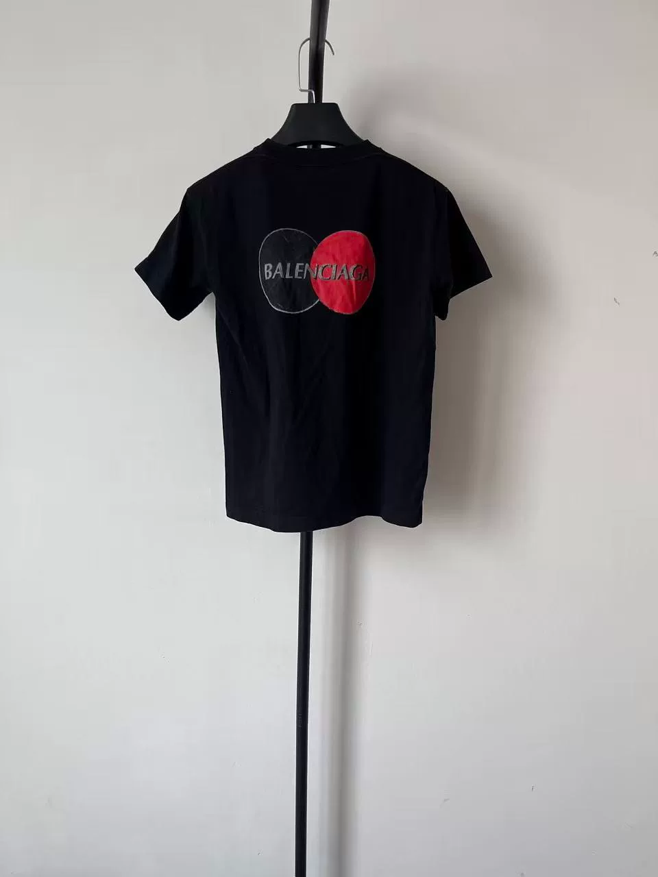 Balenciaga Logo Print Round Neck T-shirt — front