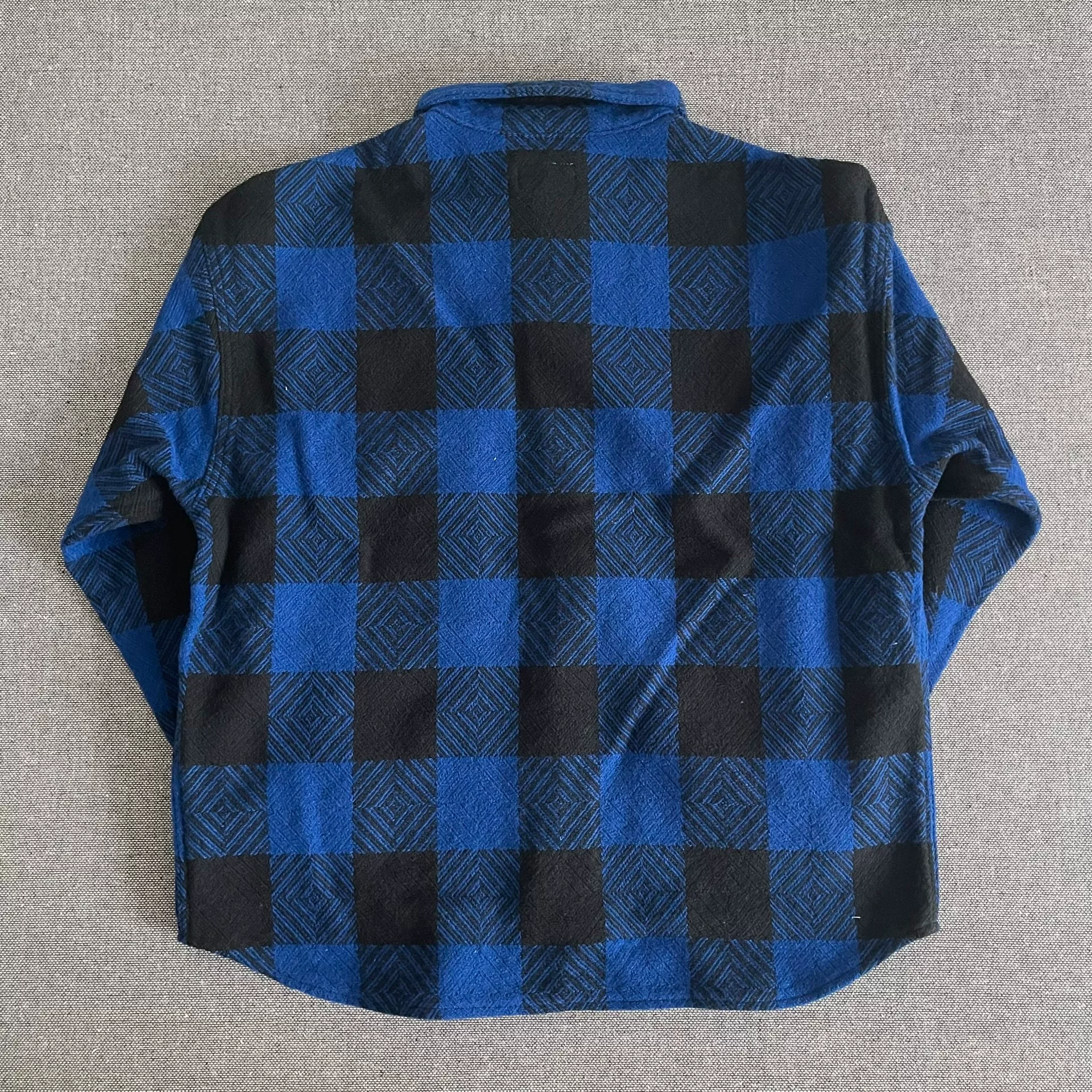 Tenderloin Blue Plaid Wool Shirt — front