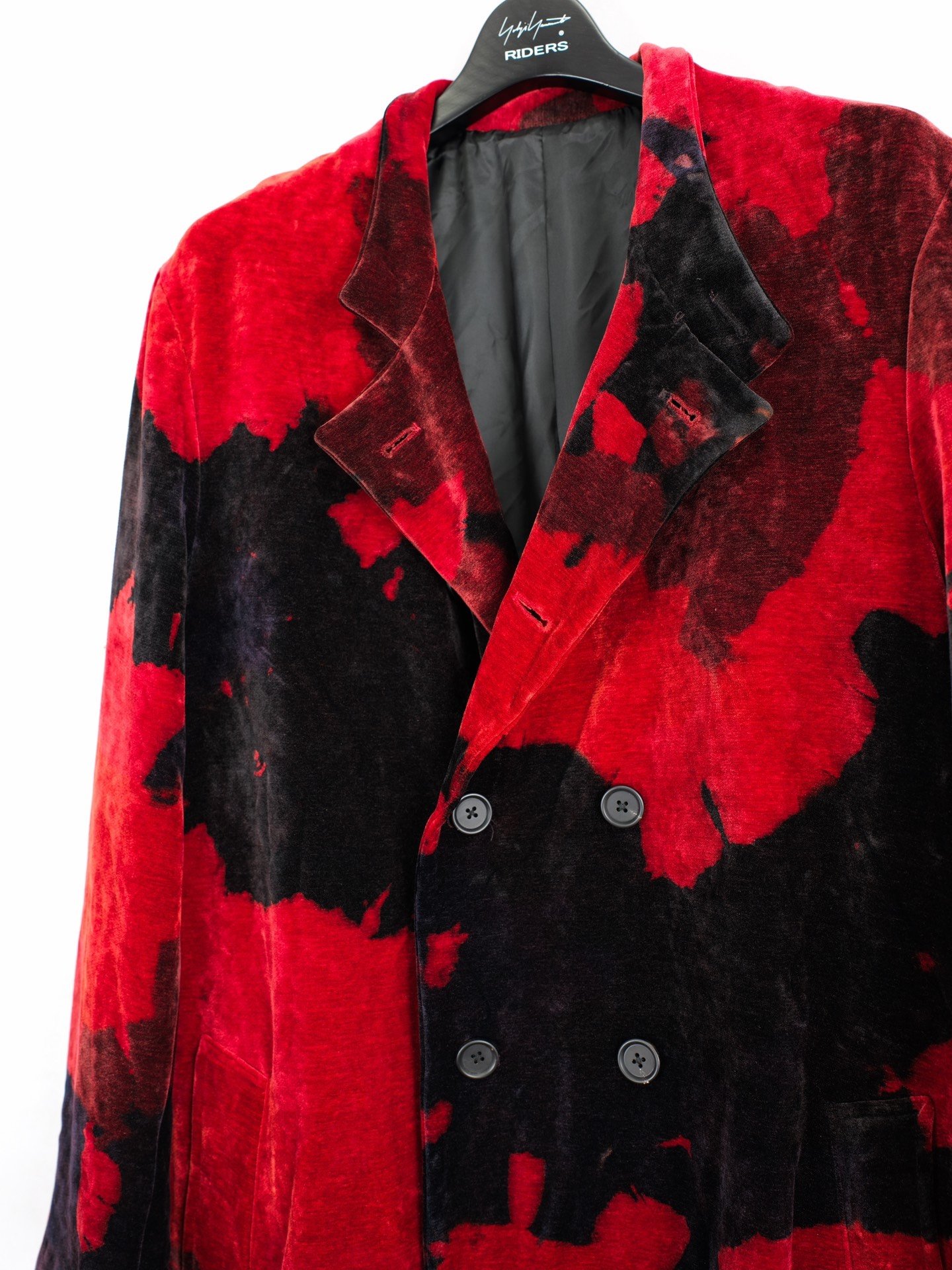 Yohji Yamamoto 24AW Double-Breasted Velvet Coat — back