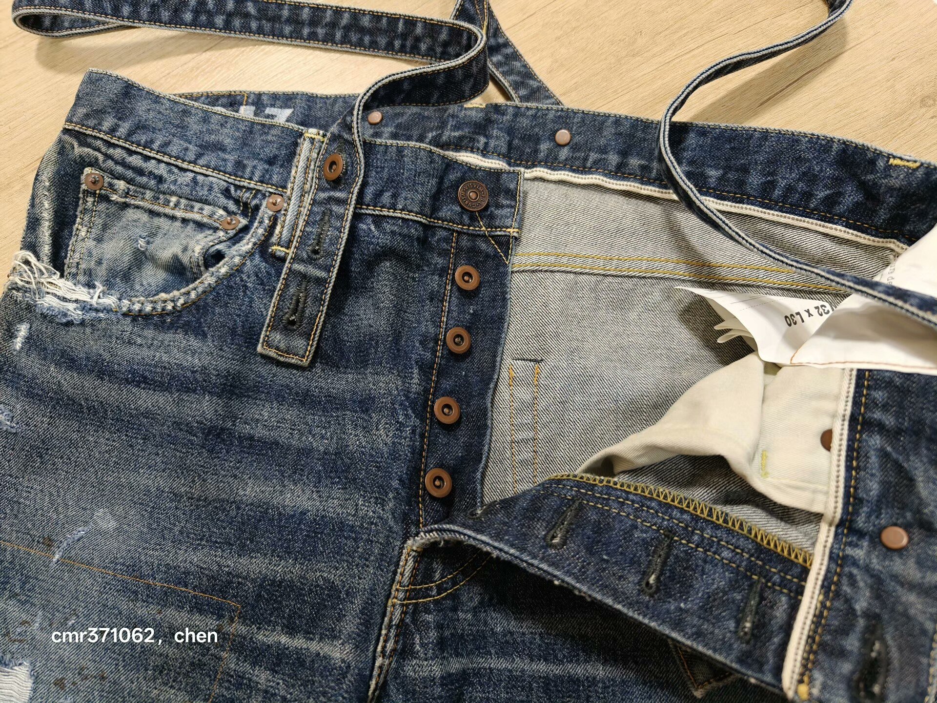 VISVIM 20AW SOCIAL SCULPTURE 15 Overalls — label