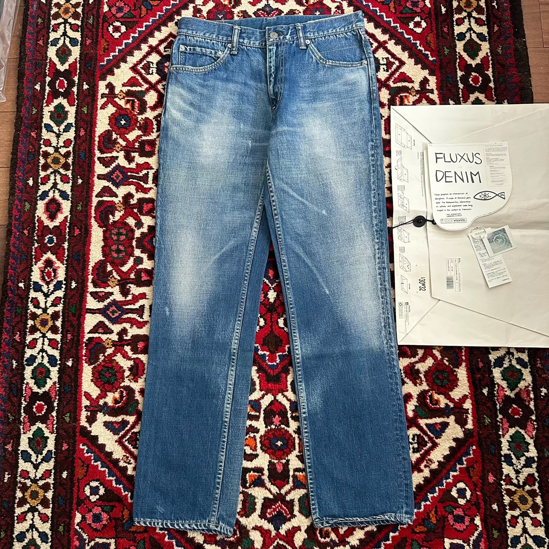 visvim 10AW Snake Skin Washed Jeans — front
