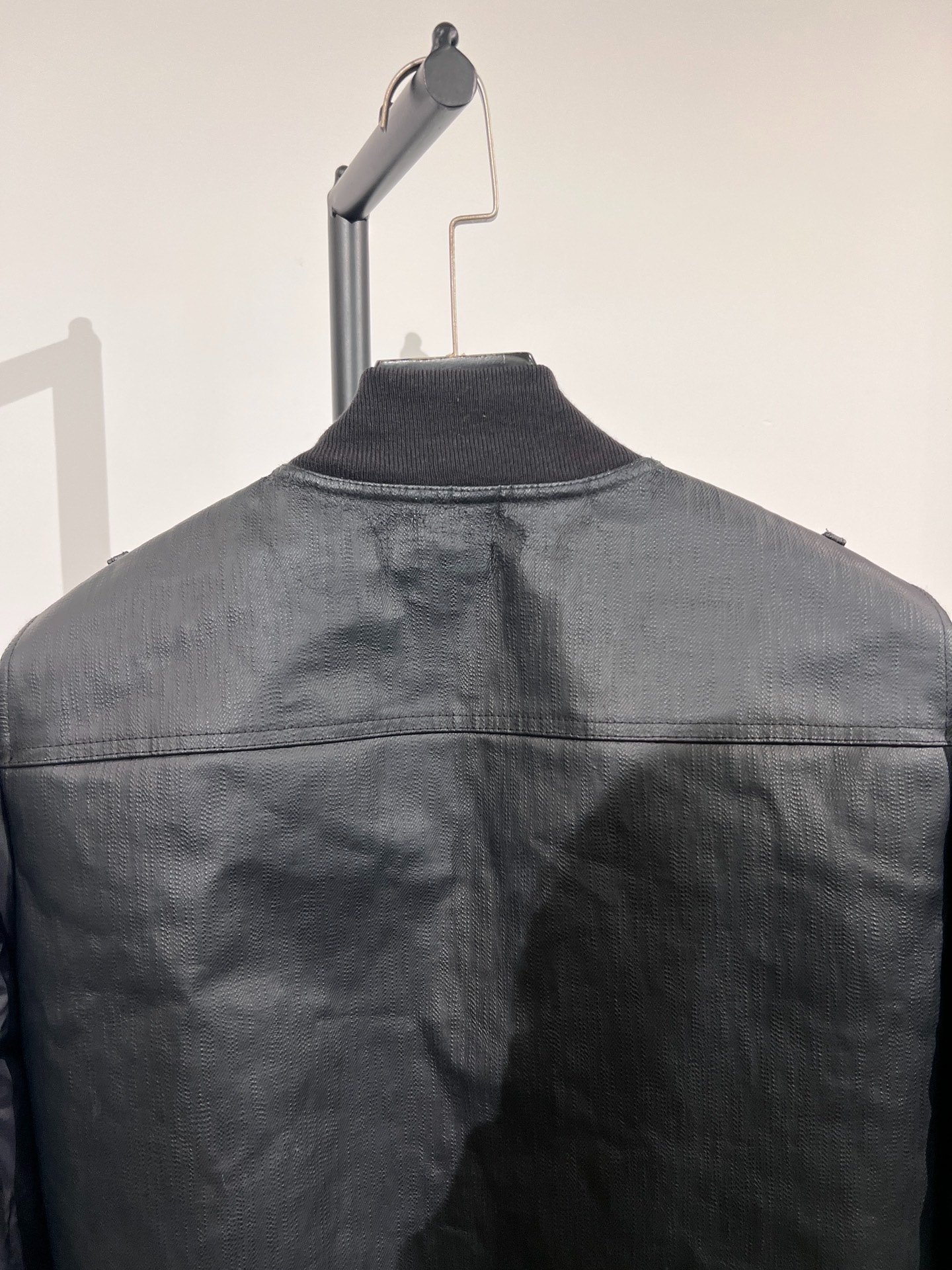 Rick Owens MA-1 Black Silver Gradient Jacket — back