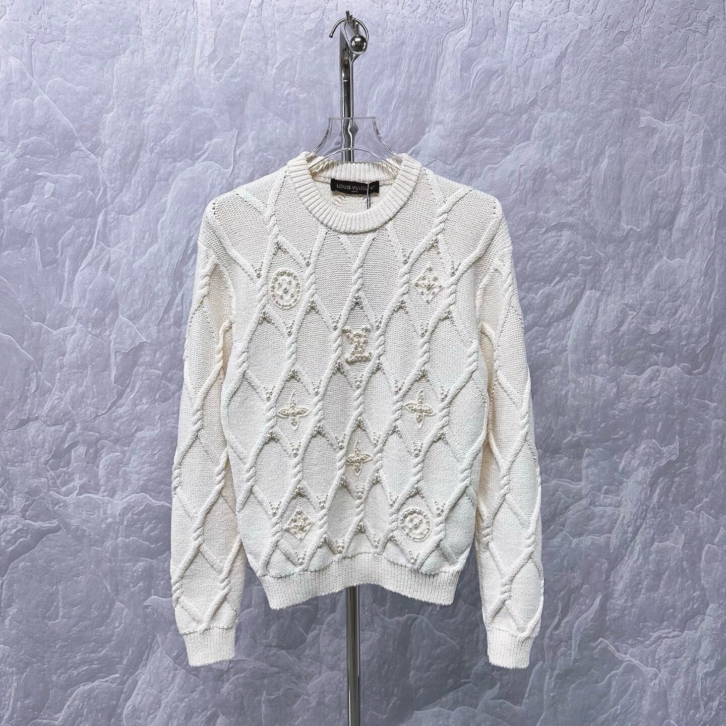 Louis Vuitton SS25 Pearl Wool Sweater