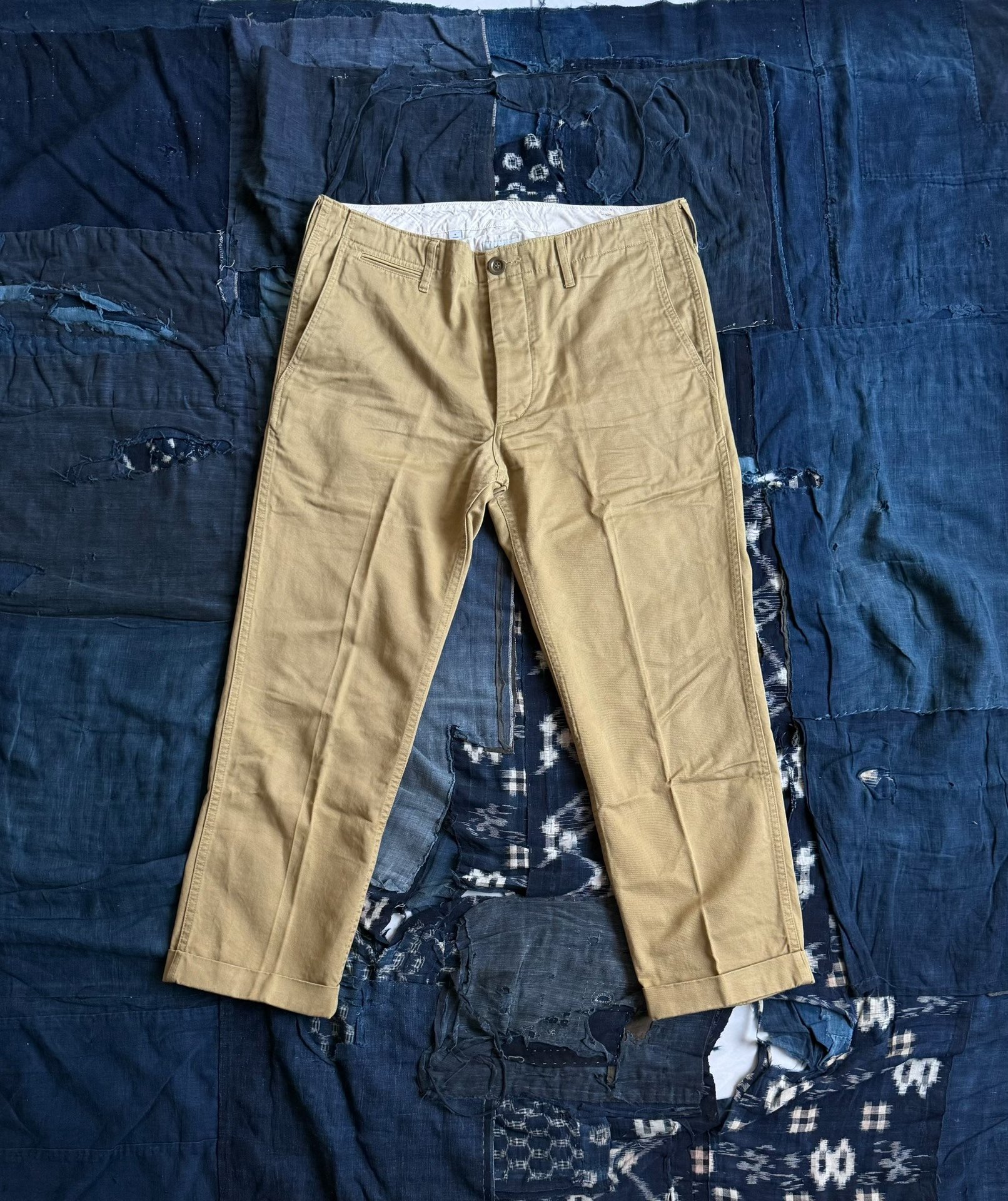 VISVIM 14AW Khaki Cropped Chino Pants