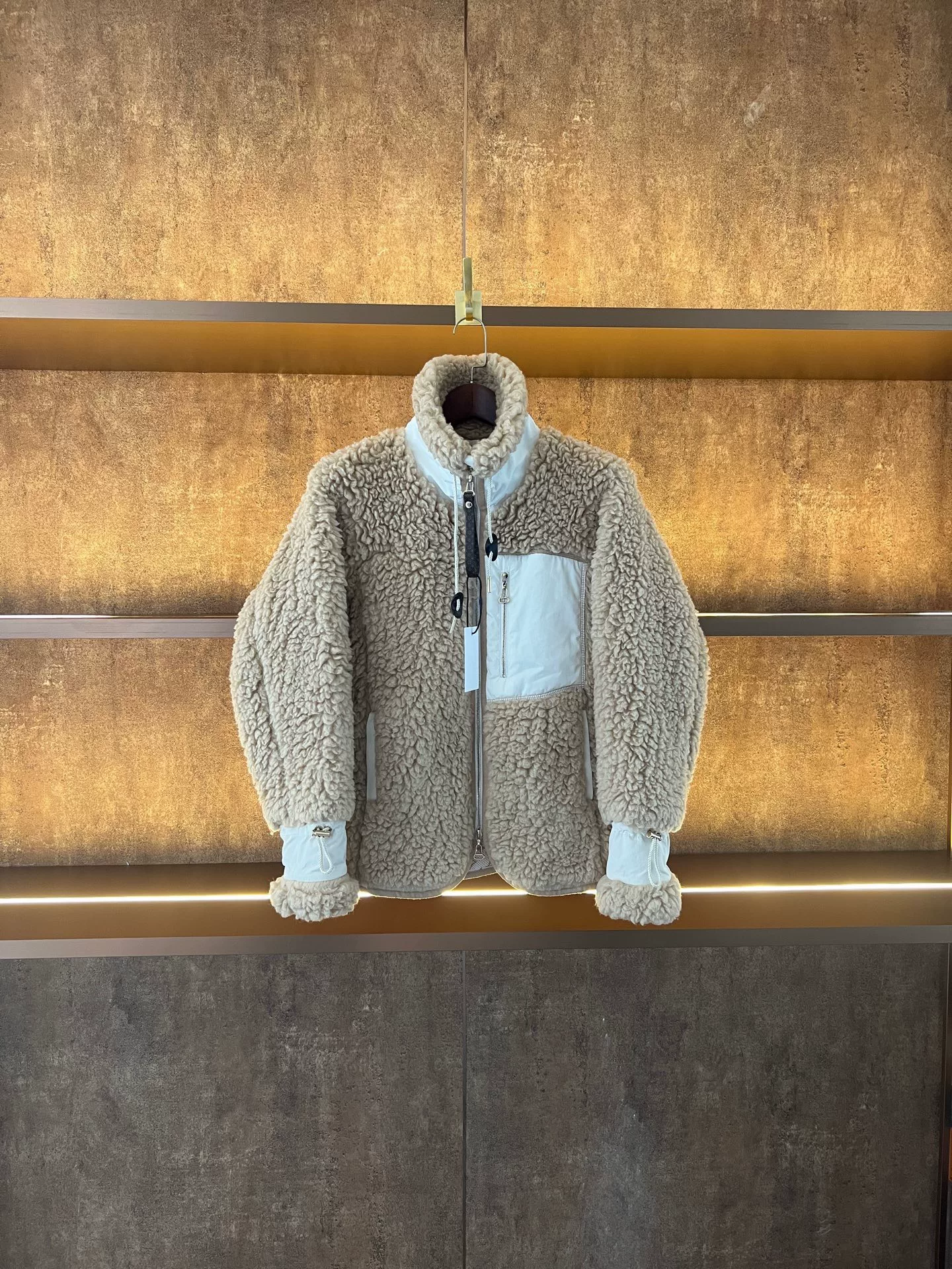 Louis Vuitton Beige Teddy Spliced Jacket