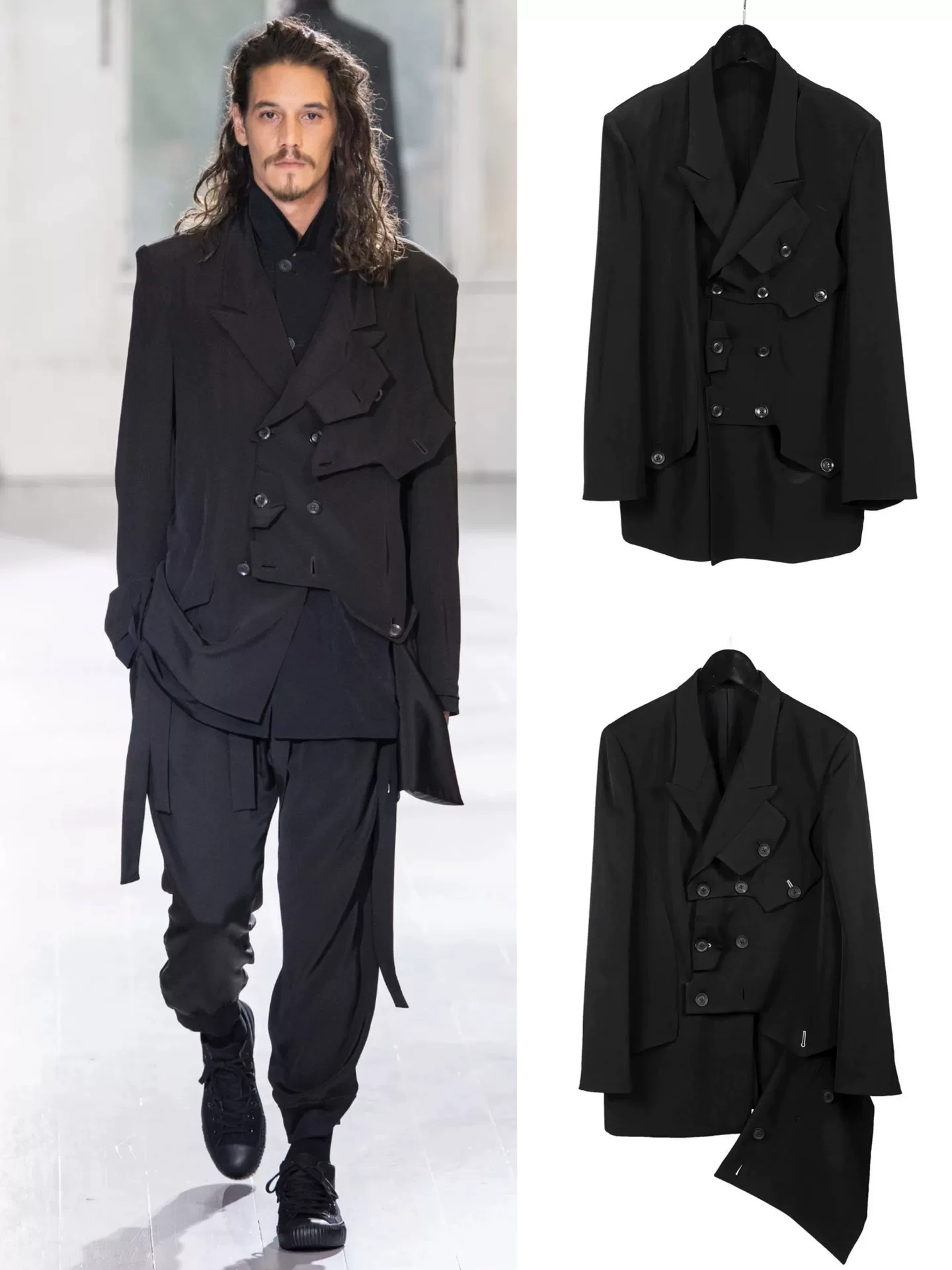 Yohji Yamamoto 20ss Asymmetrical Coat