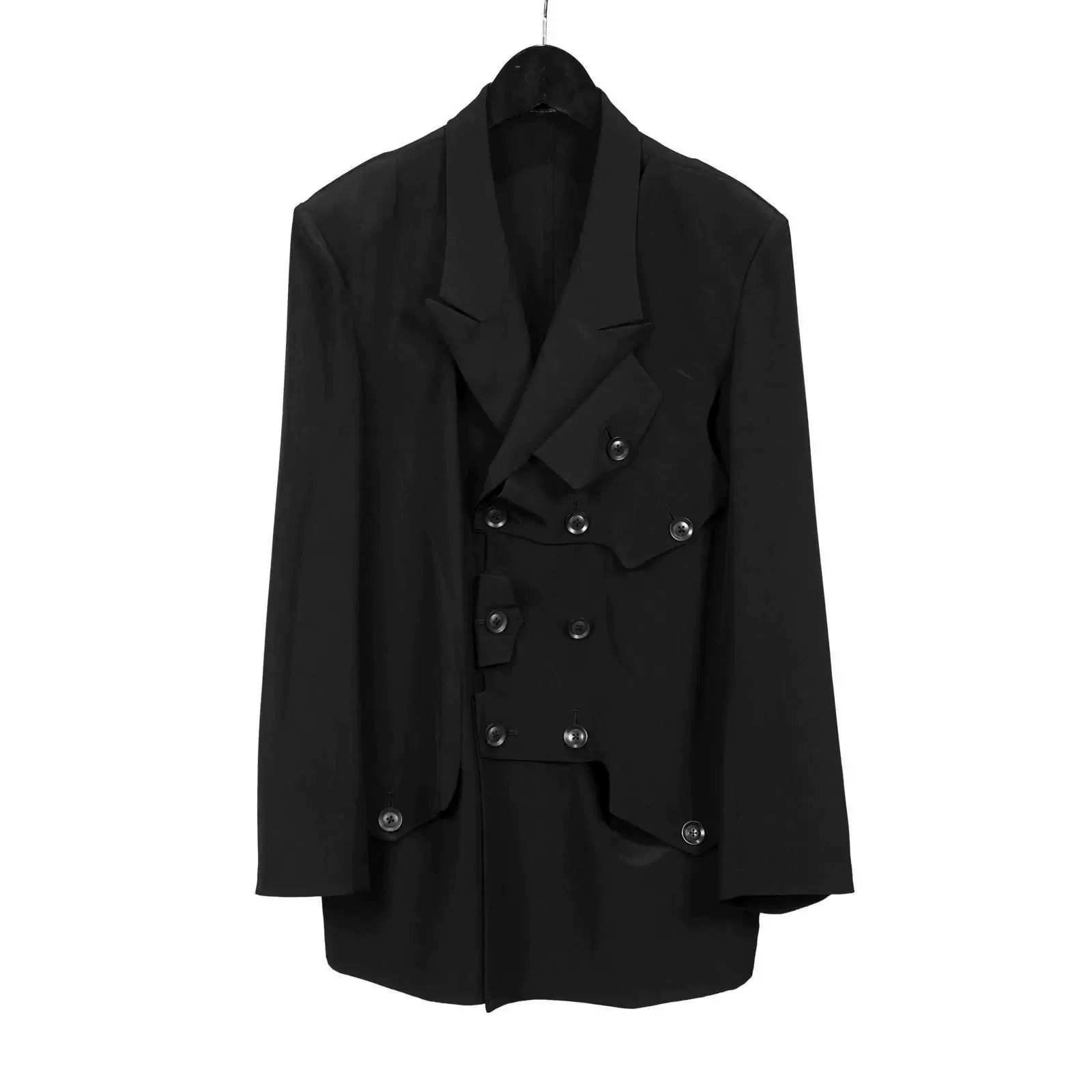 Yohji Yamamoto 20ss Asymmetrical Coat — label