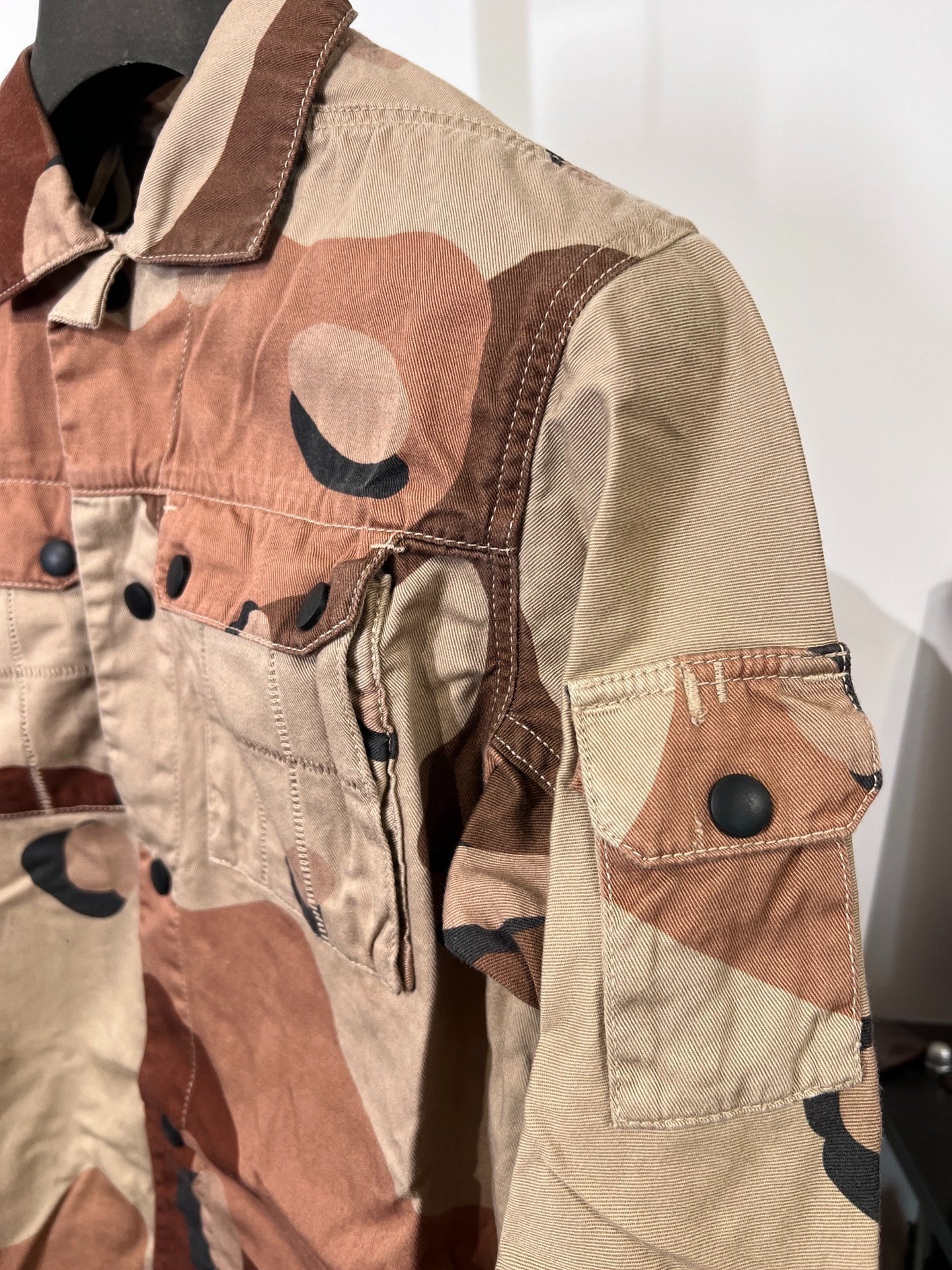 Boris Bidjan Saberi 11by bbs Camo Cargo Shirt Jacket — label