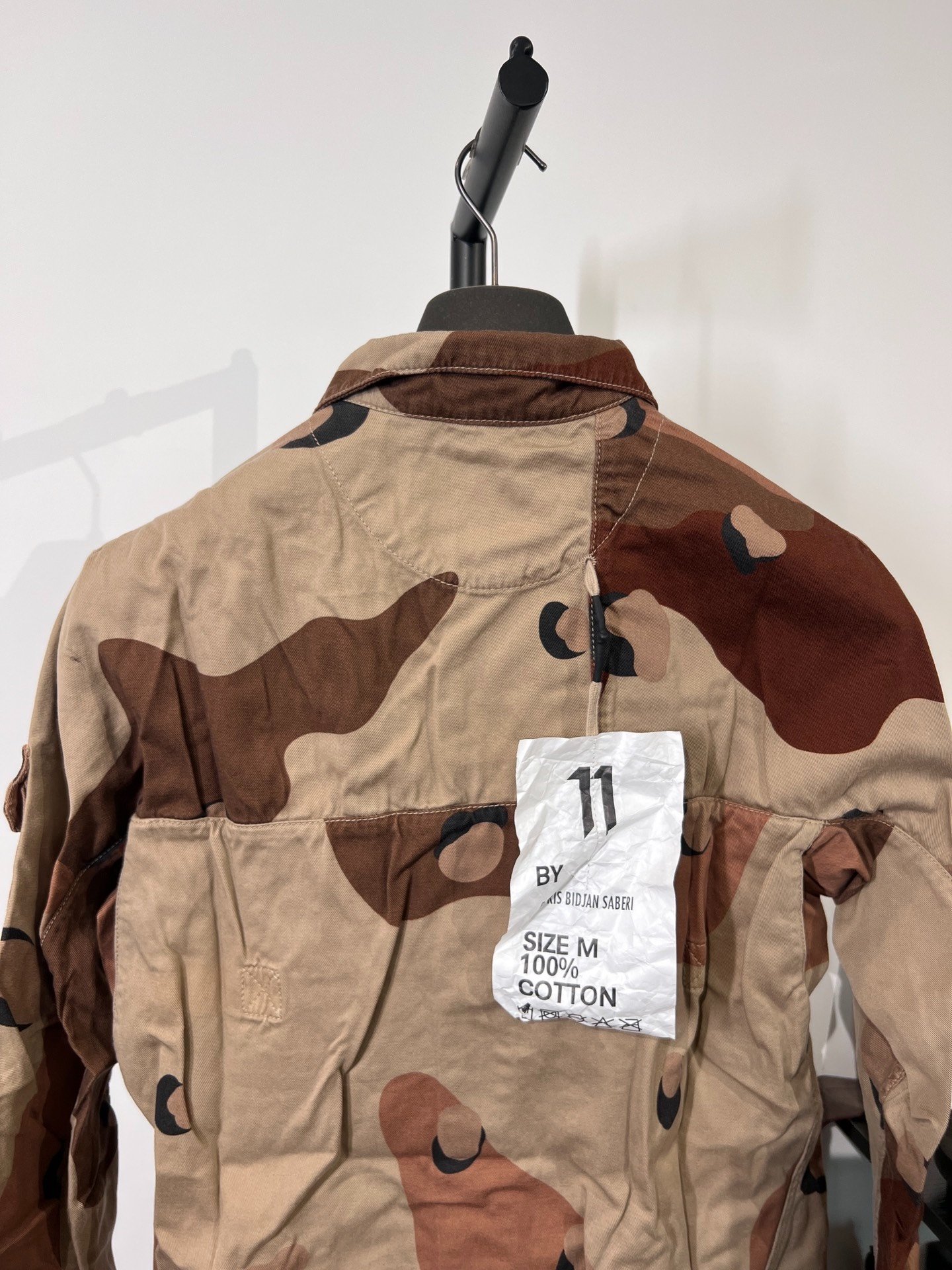 Boris Bidjan Saberi 11by bbs Camo Cargo Shirt Jacket — back