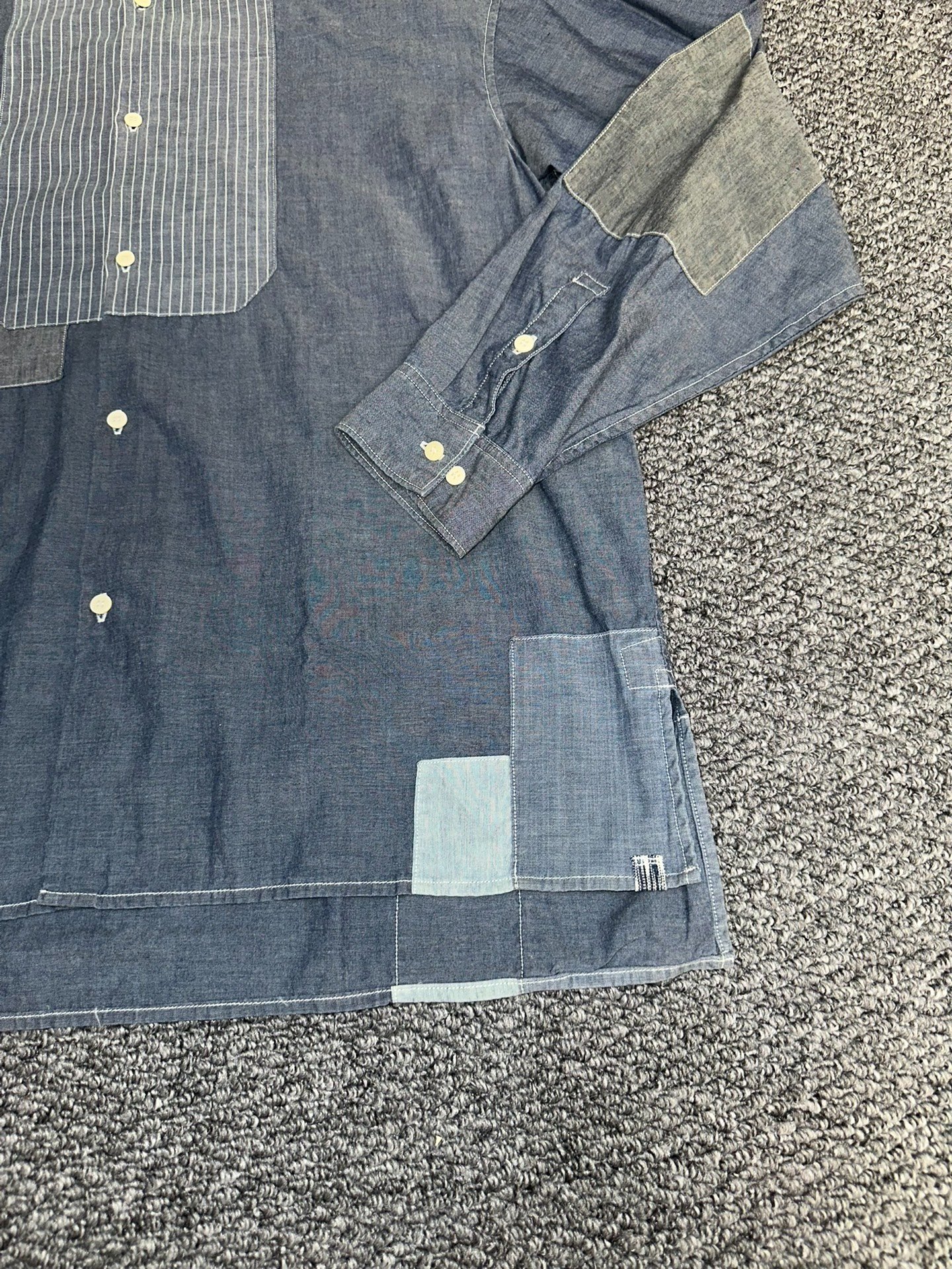 visvim Denim Patchwork Shirt — back