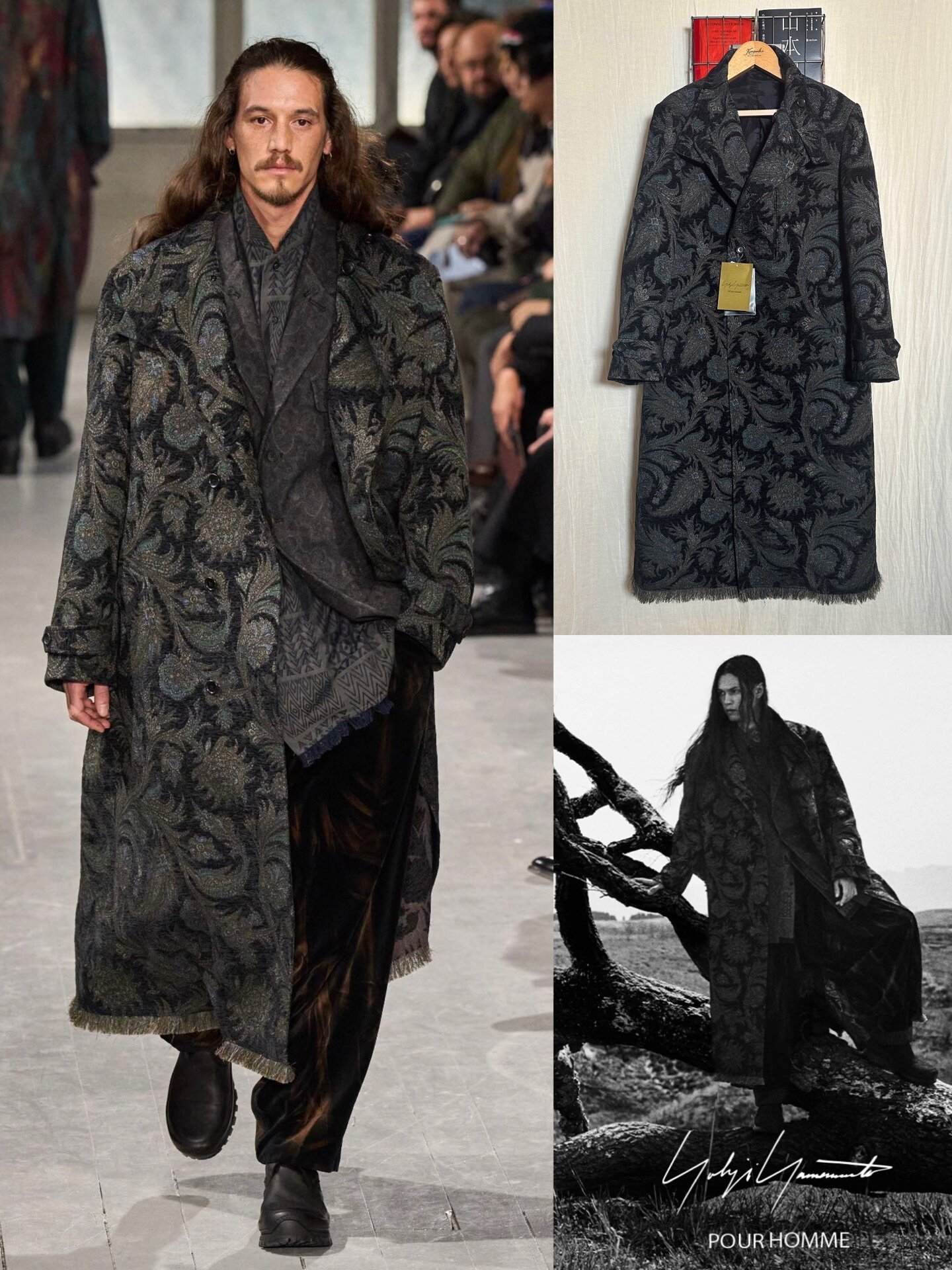 Yohji Yamamoto 23AW Ink-Dyed Gobelin Coat