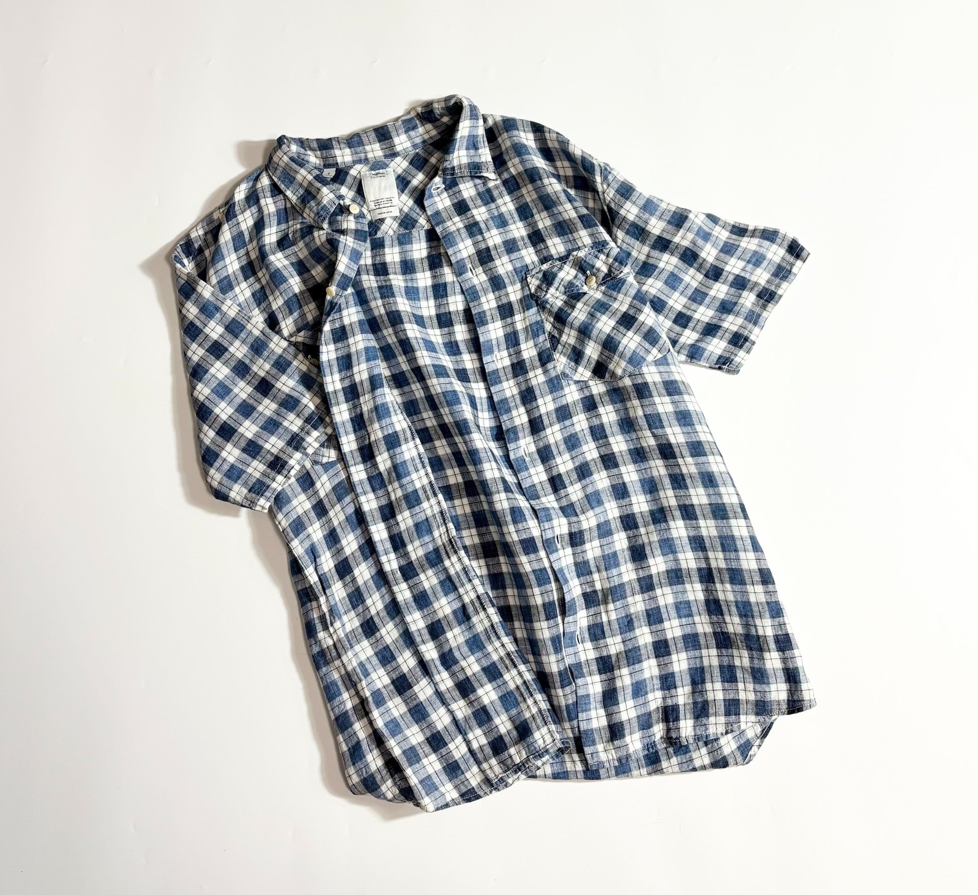 VISVIM Linen Check Shirt — front