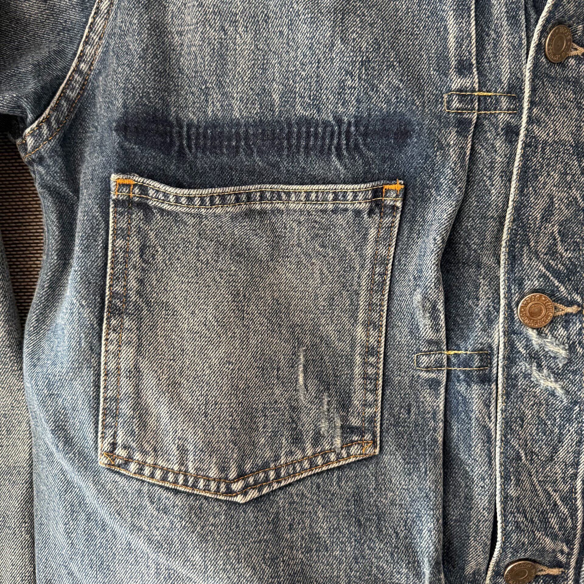 Levi's LVC 507XX Washed Denim Jacket — label