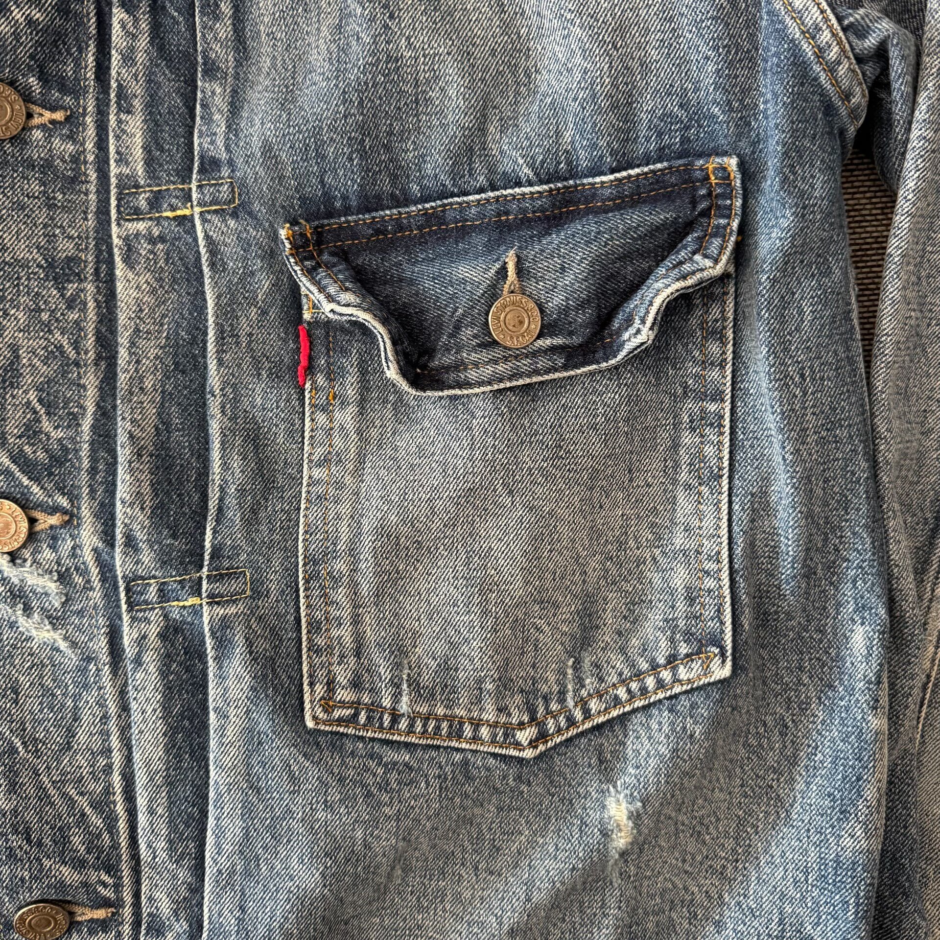 Levi's LVC 507XX Washed Denim Jacket — back