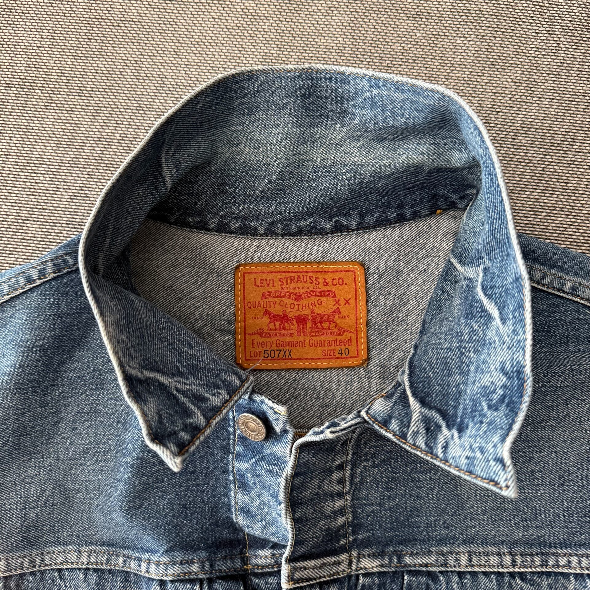 Levi's LVC 507XX Washed Denim Jacket — detail