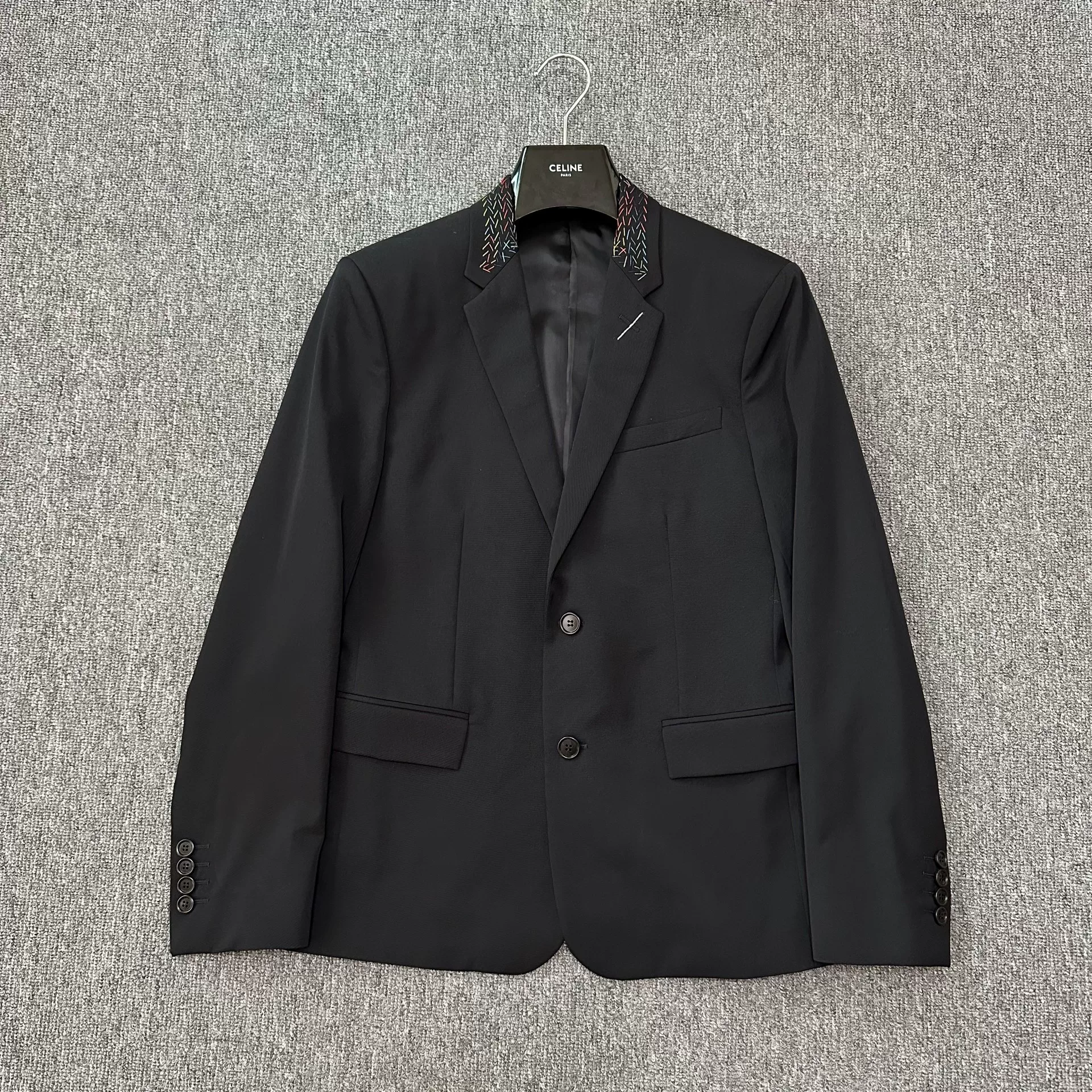 Dior Homme Colorful Collar Line Suit — front