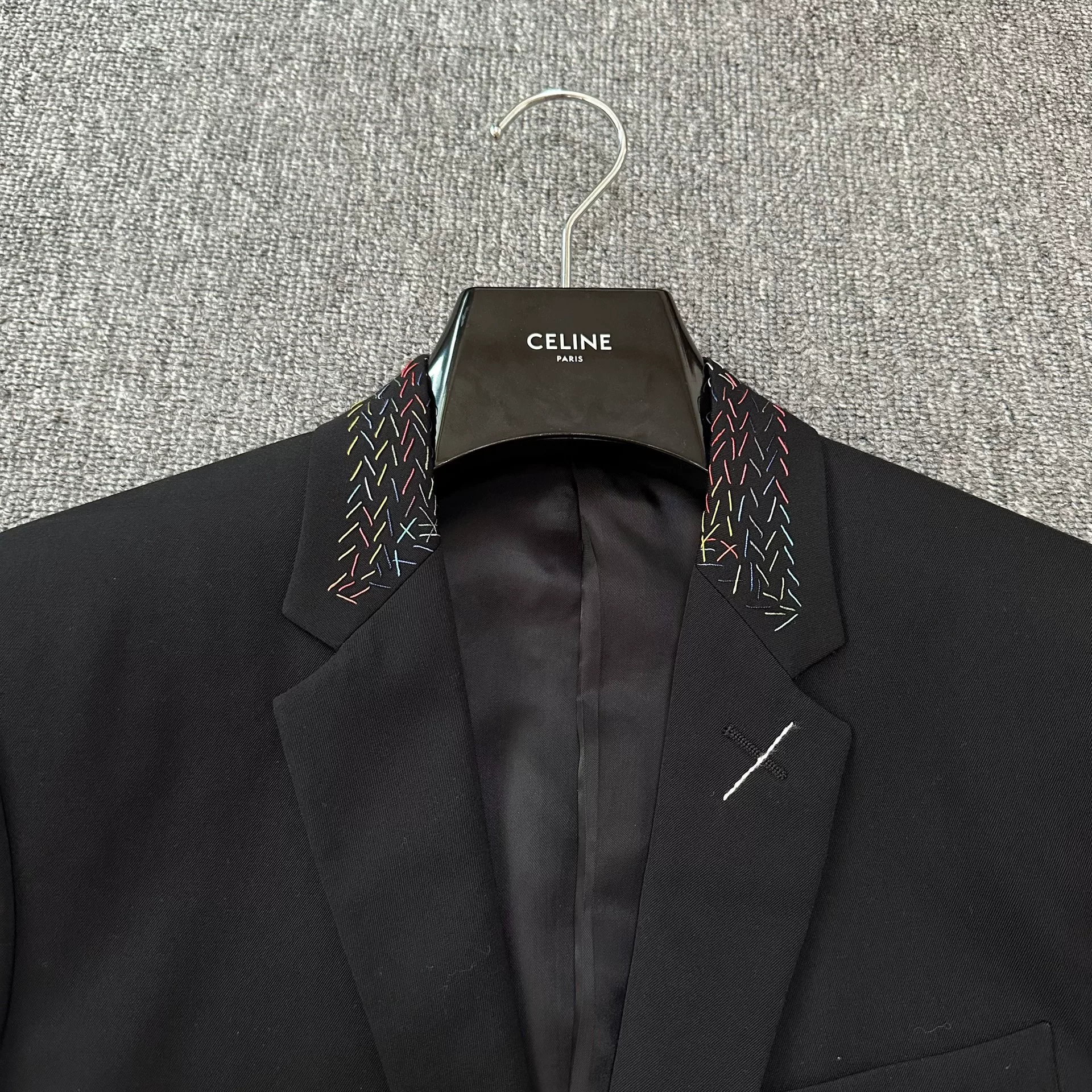 Dior Homme Colorful Collar Line Suit — detail