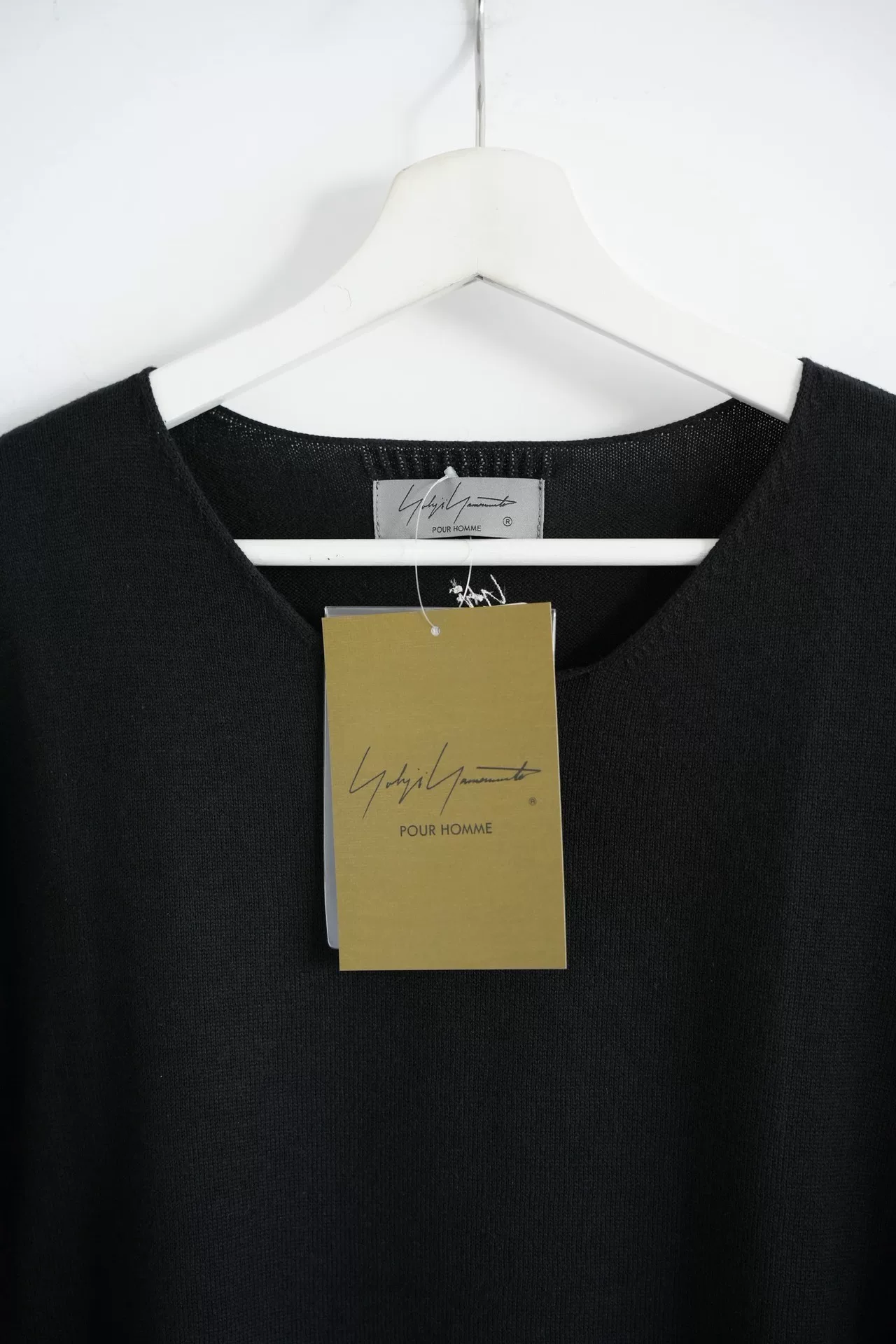 Yohji Yamamoto 24SS Cashmere Crewneck Sweater — detail
