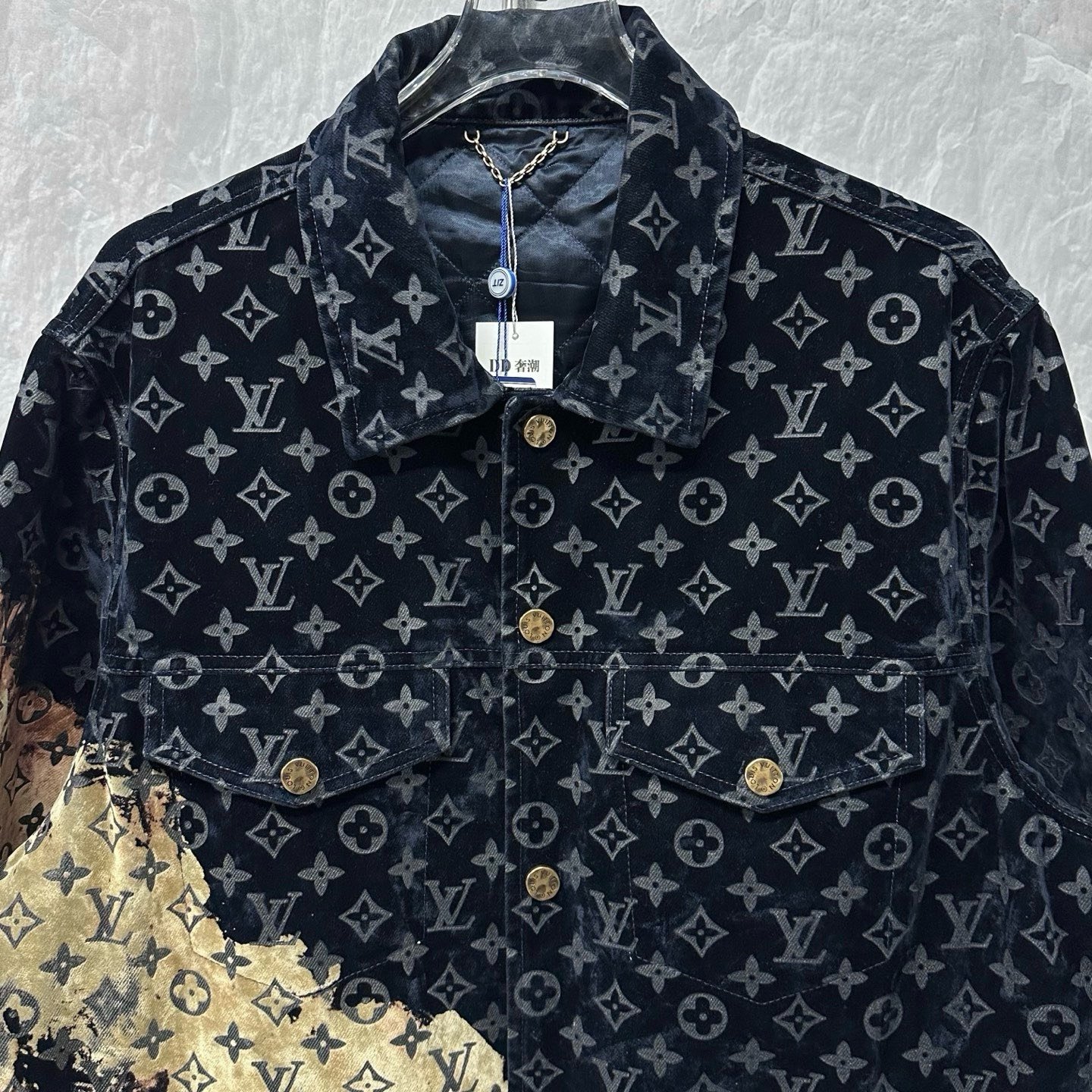 Louis Vuitton SS24 Fire Cloud Denim Jacket — front