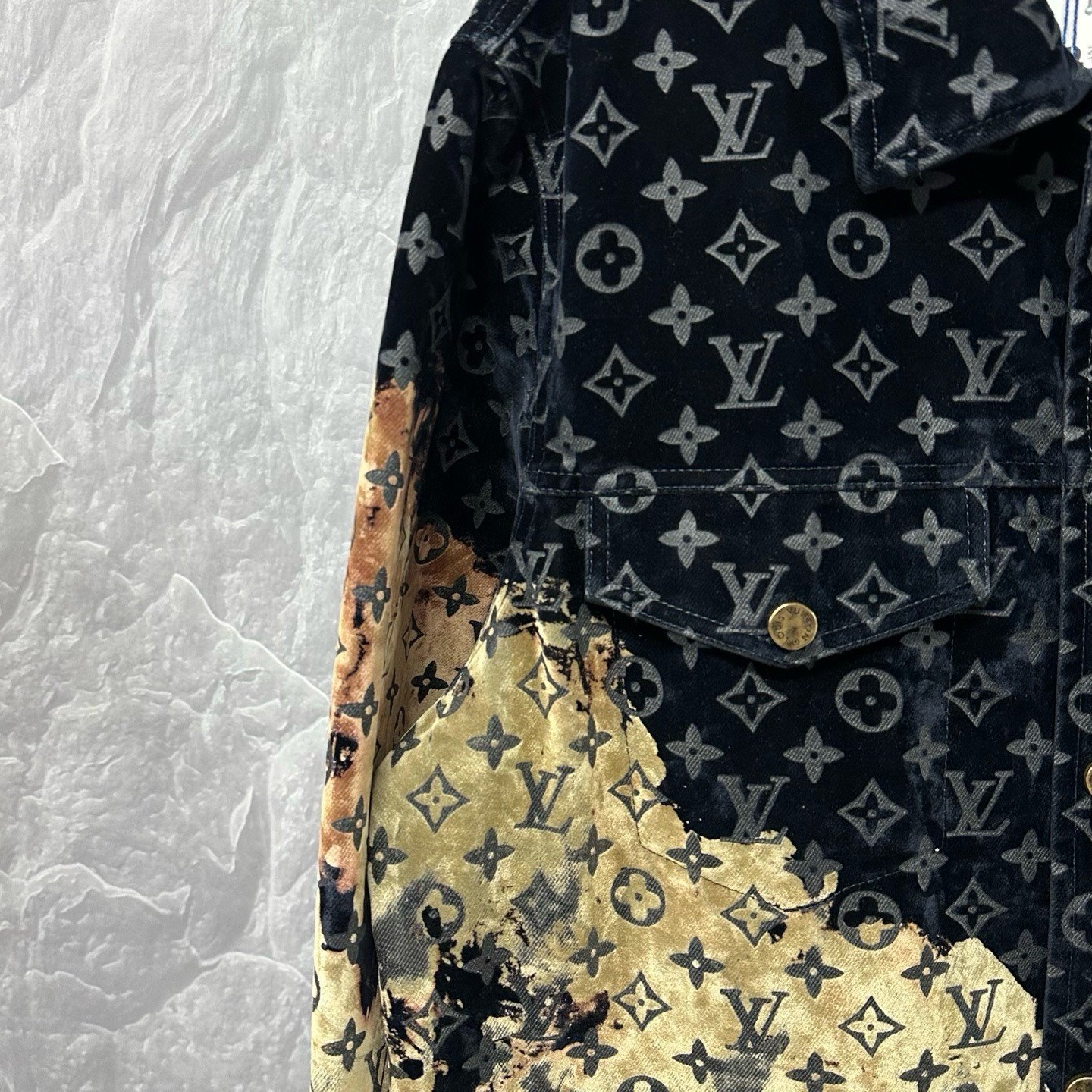 Louis Vuitton SS24 Fire Cloud Denim Jacket — detail